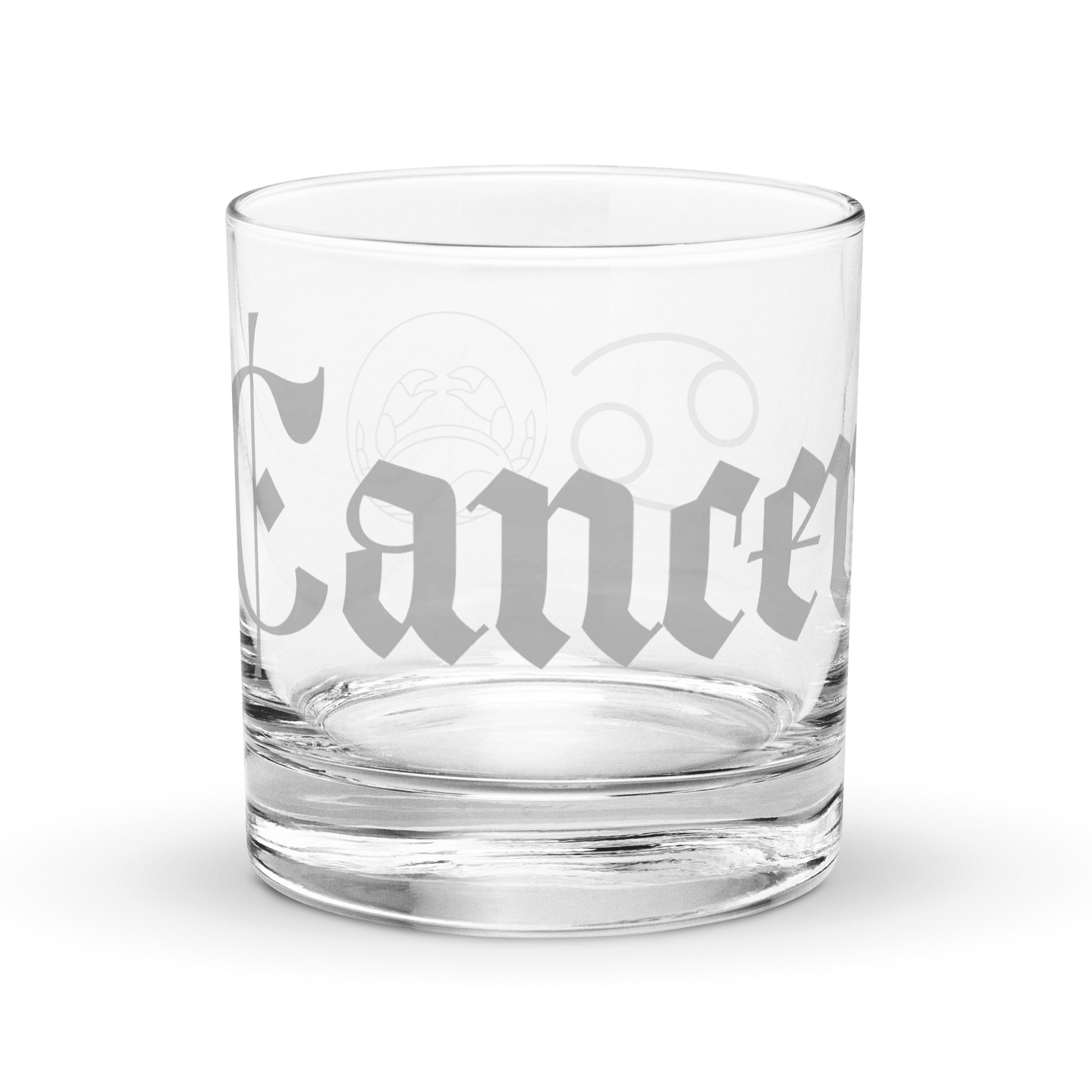 Gothic Cancer Zodiac Rocks Glass product image (1)