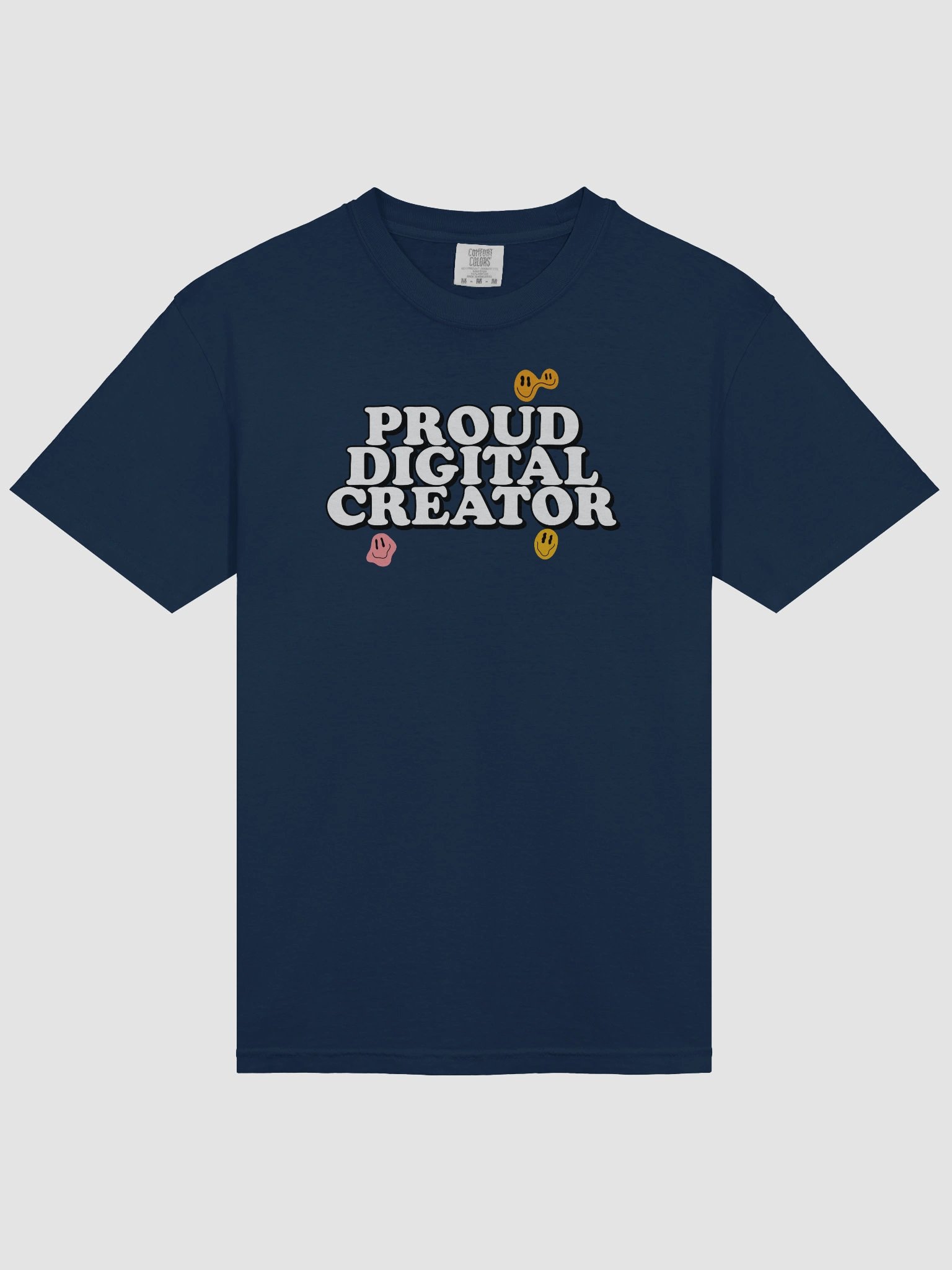 Proud Digital Creator Faces Navy Blue T-Shirt product image (3)
