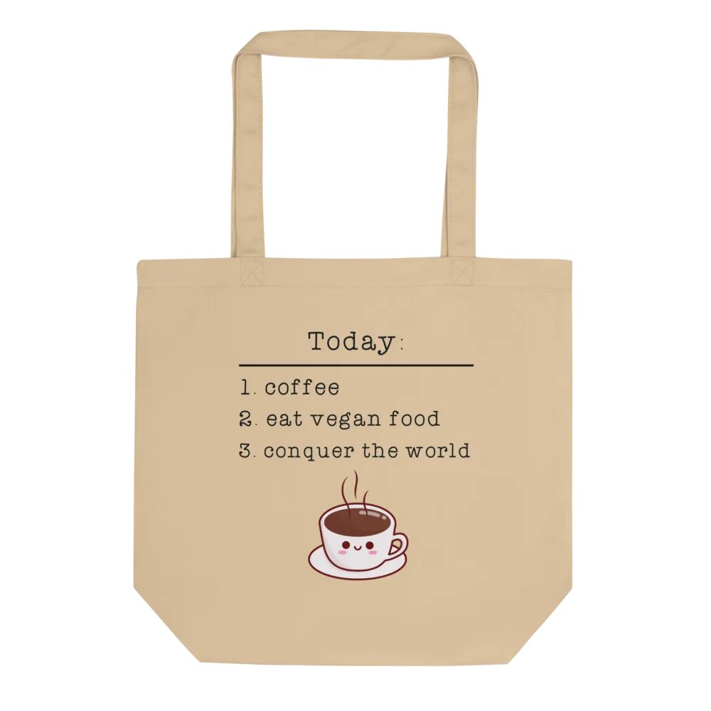 “Vegan Conquers the World” Organic Tote Bag product image (4)
