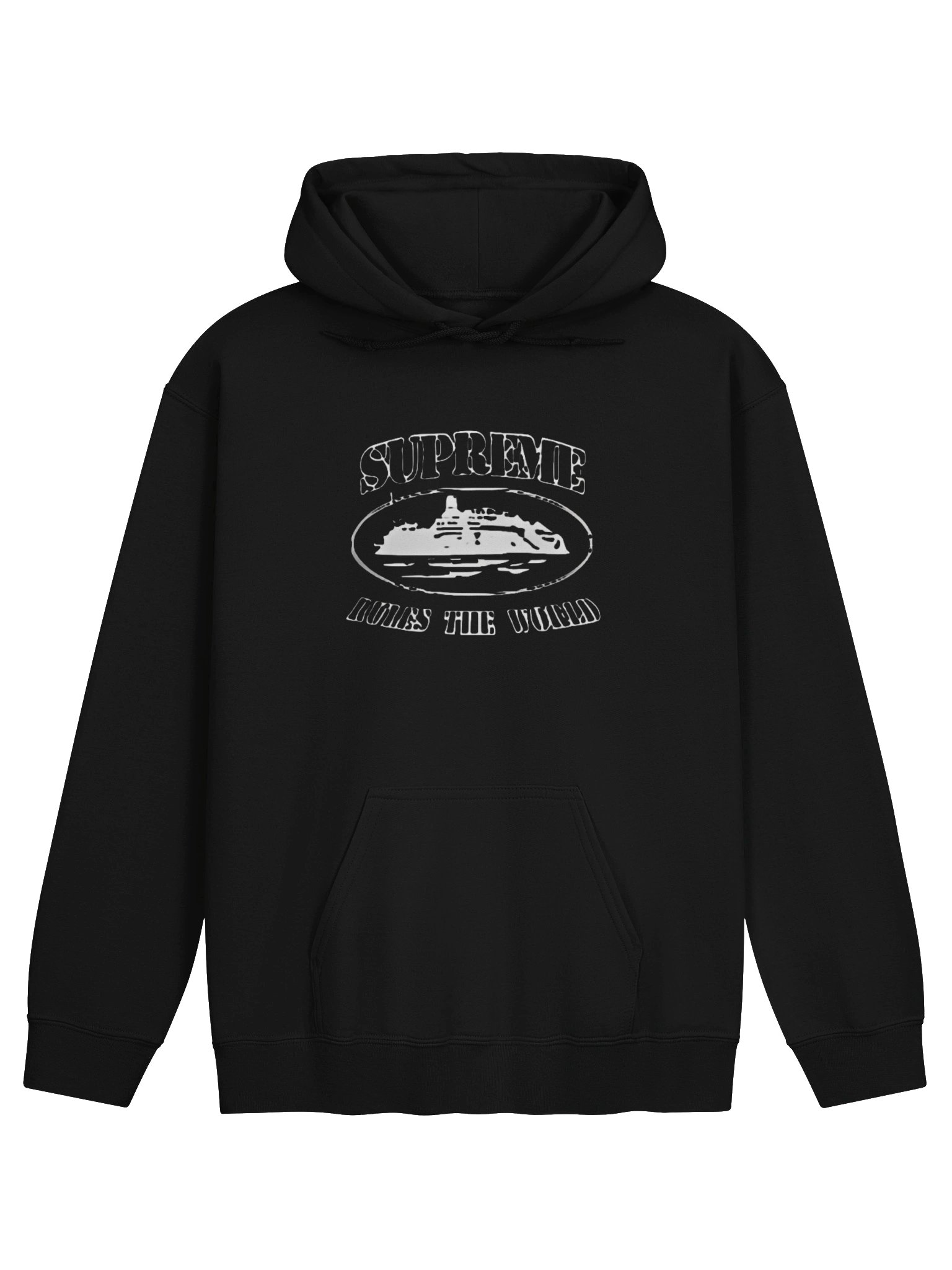 Supreme Corteiz Rules The World Hoodie Black product image (1)