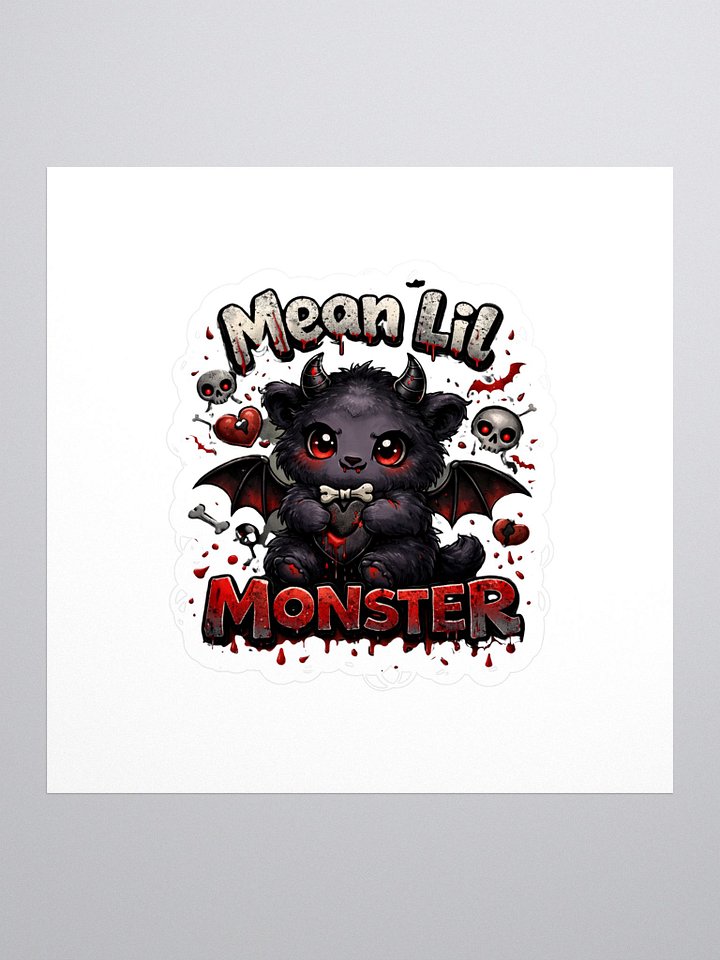 Mean Lil Monster Heart Stickers product image (1)