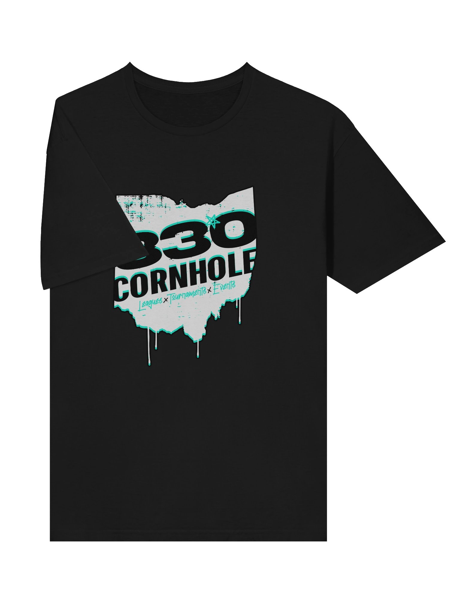 Gildan Softstyle 330 Cornhole Grunge State Outline T-Shirt - Front Logo product image (5)
