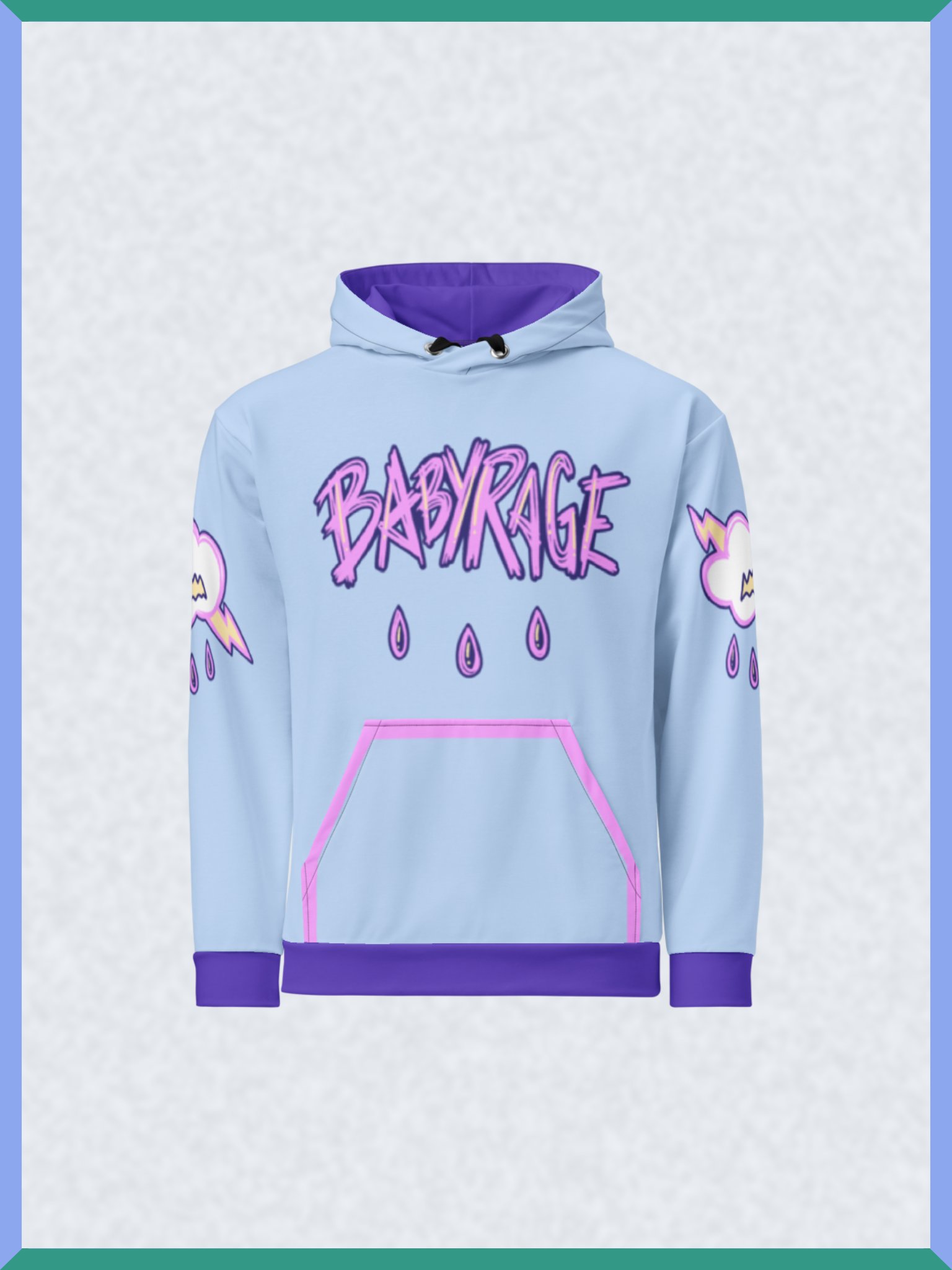 Baby Rage Pink Trim Pocket - Pullover Hoodie product image (1)