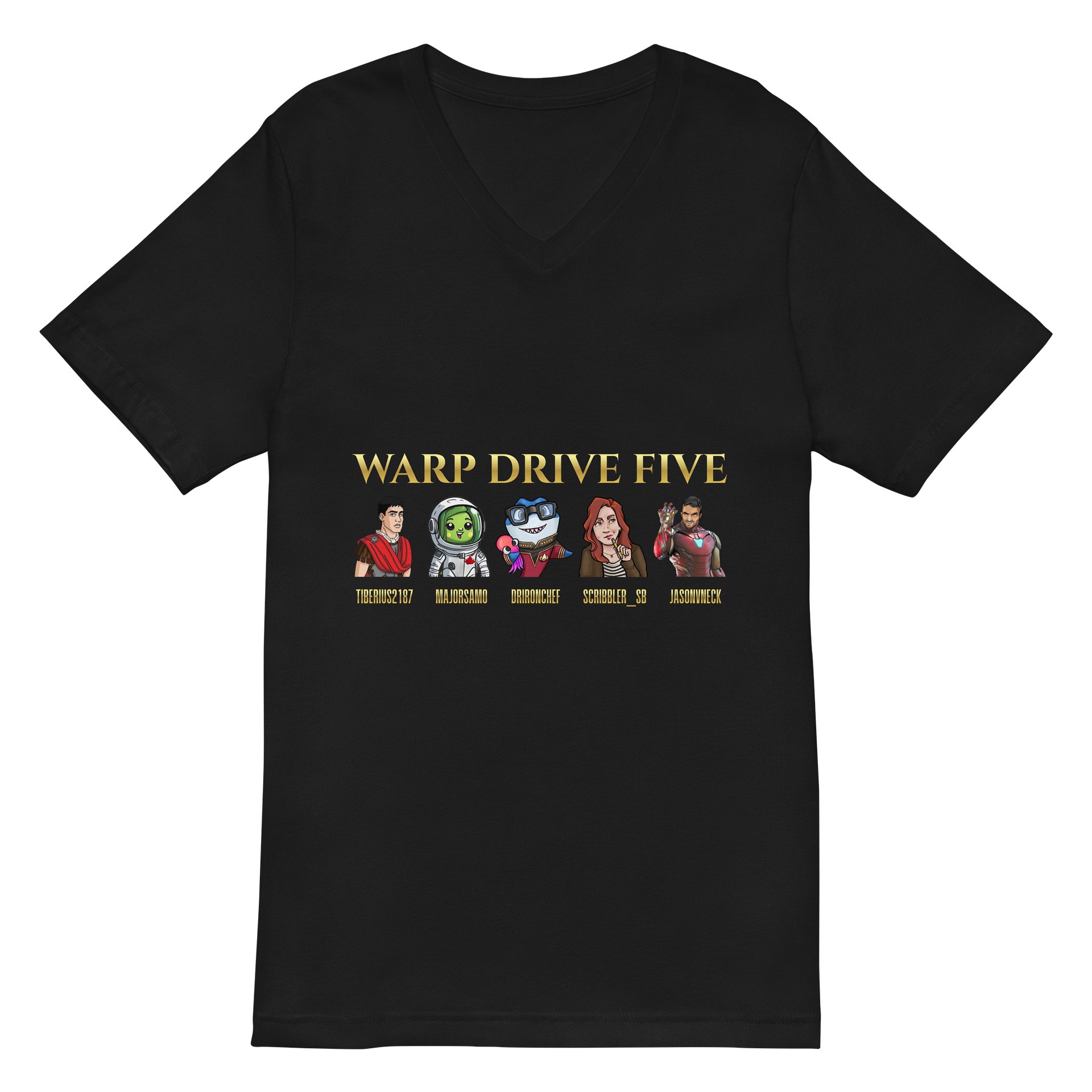 Warp Drive Five v3 Vneck T-Shirt product image (2)