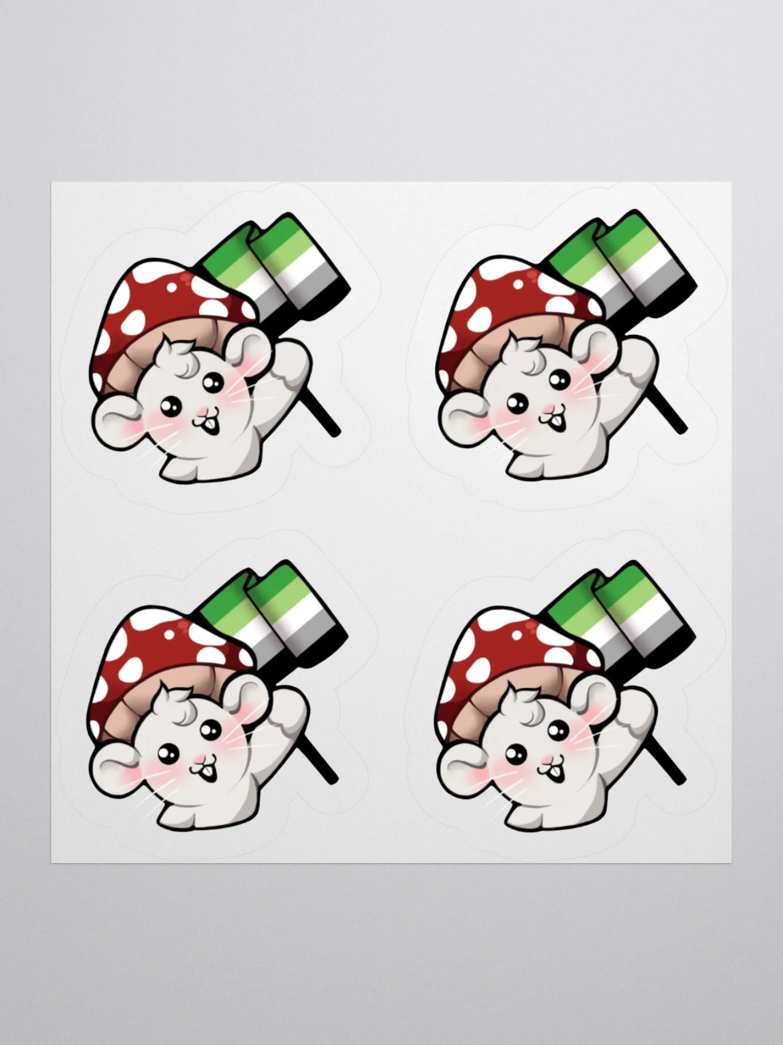 Aromantic Pride Flag Stickers product image (1)