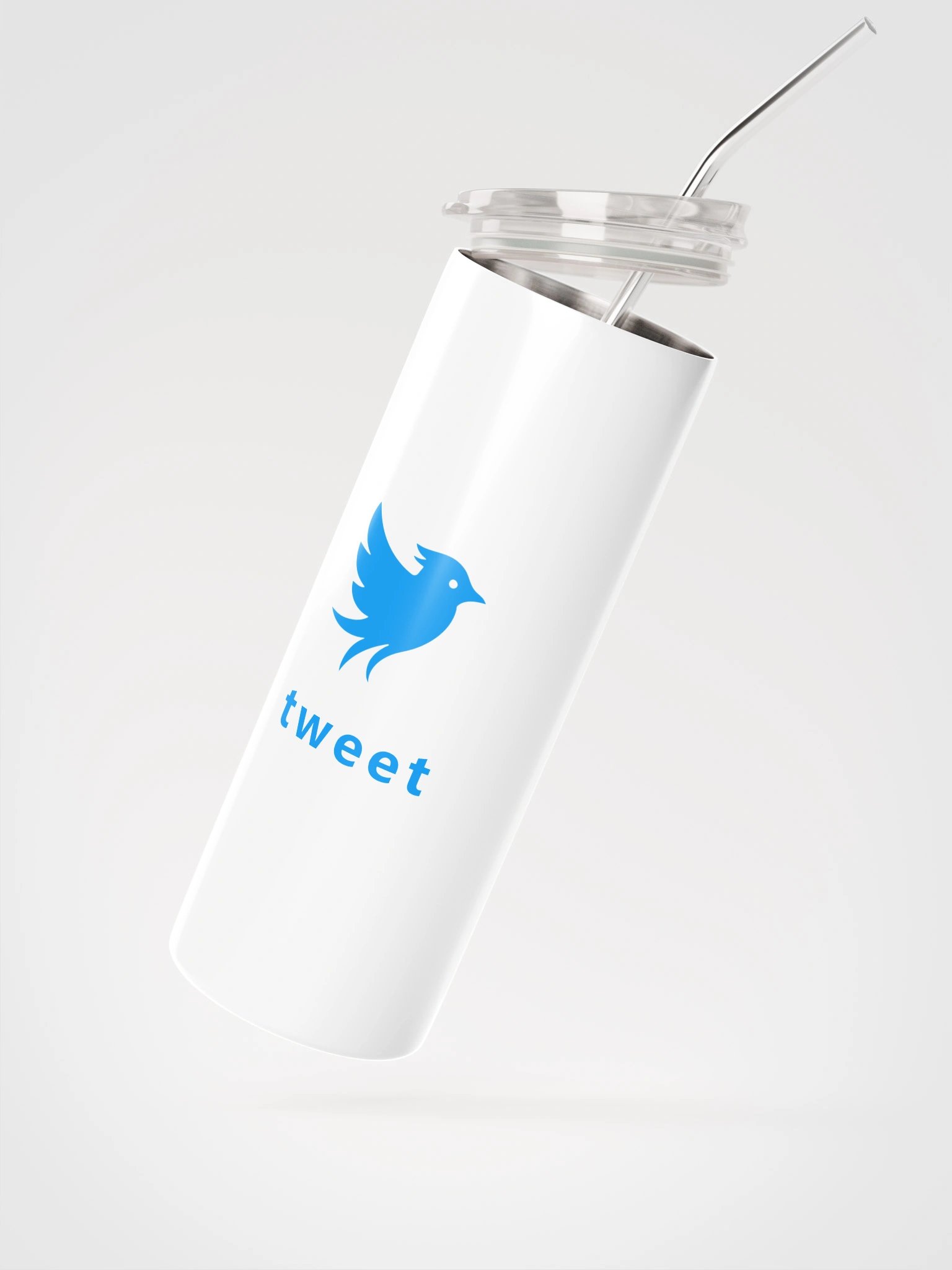 Tweet Logo - White Stainless Steel Tumbler product image (2)