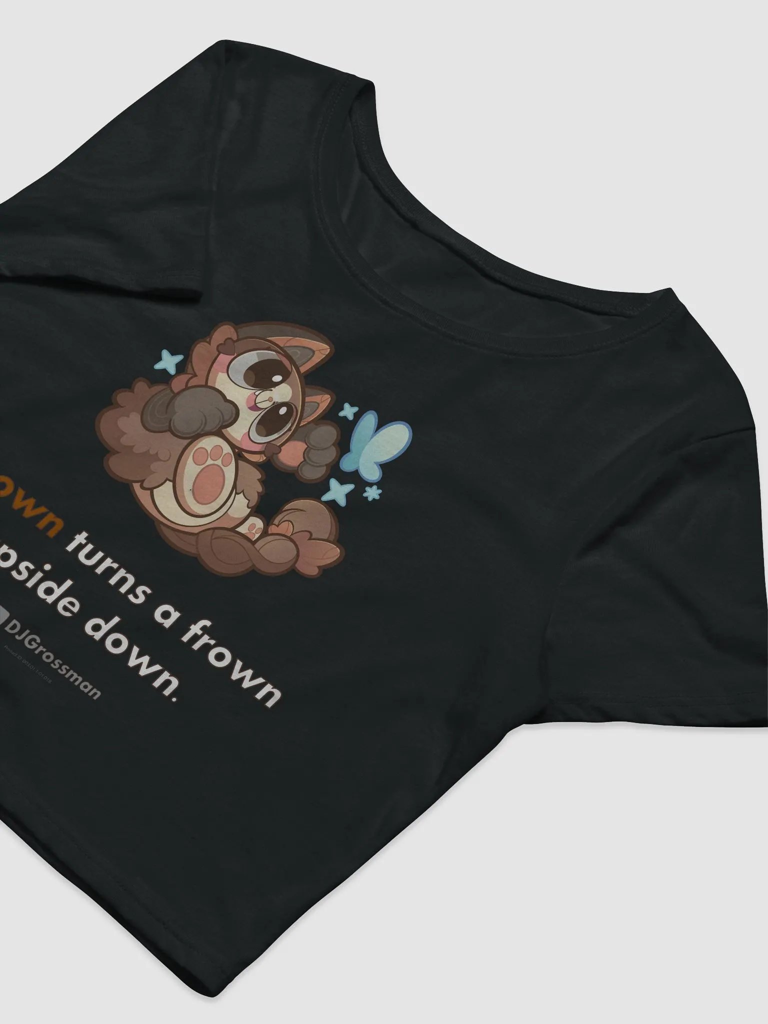 Playing Terra • "Brown turns a frown upside down." • Women's Crop Tee product image (6)