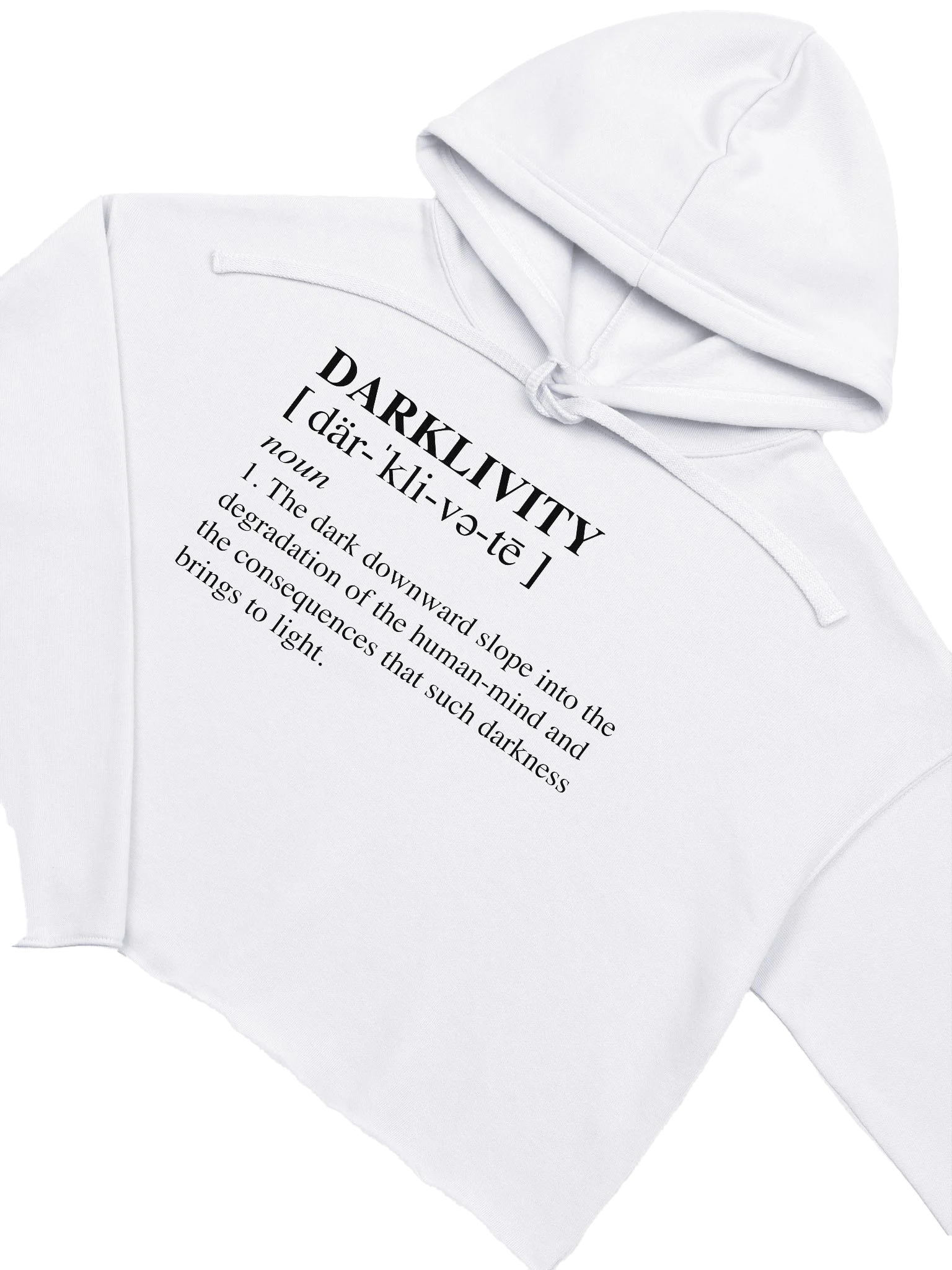 DARKLIVITY Definition Crop Hoodie | White product image (2)
