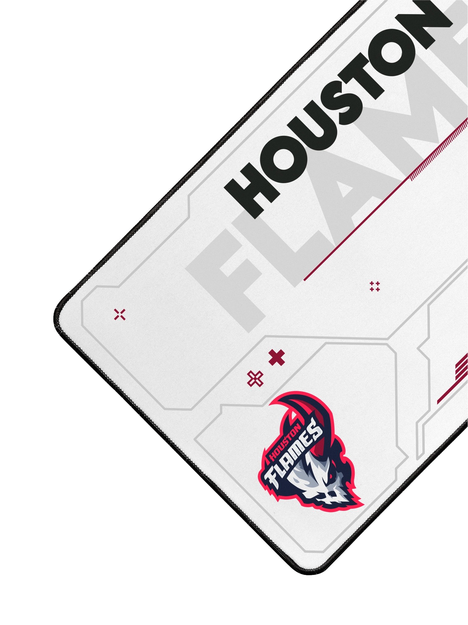 Houston Flames White Desk Mat product image (3)