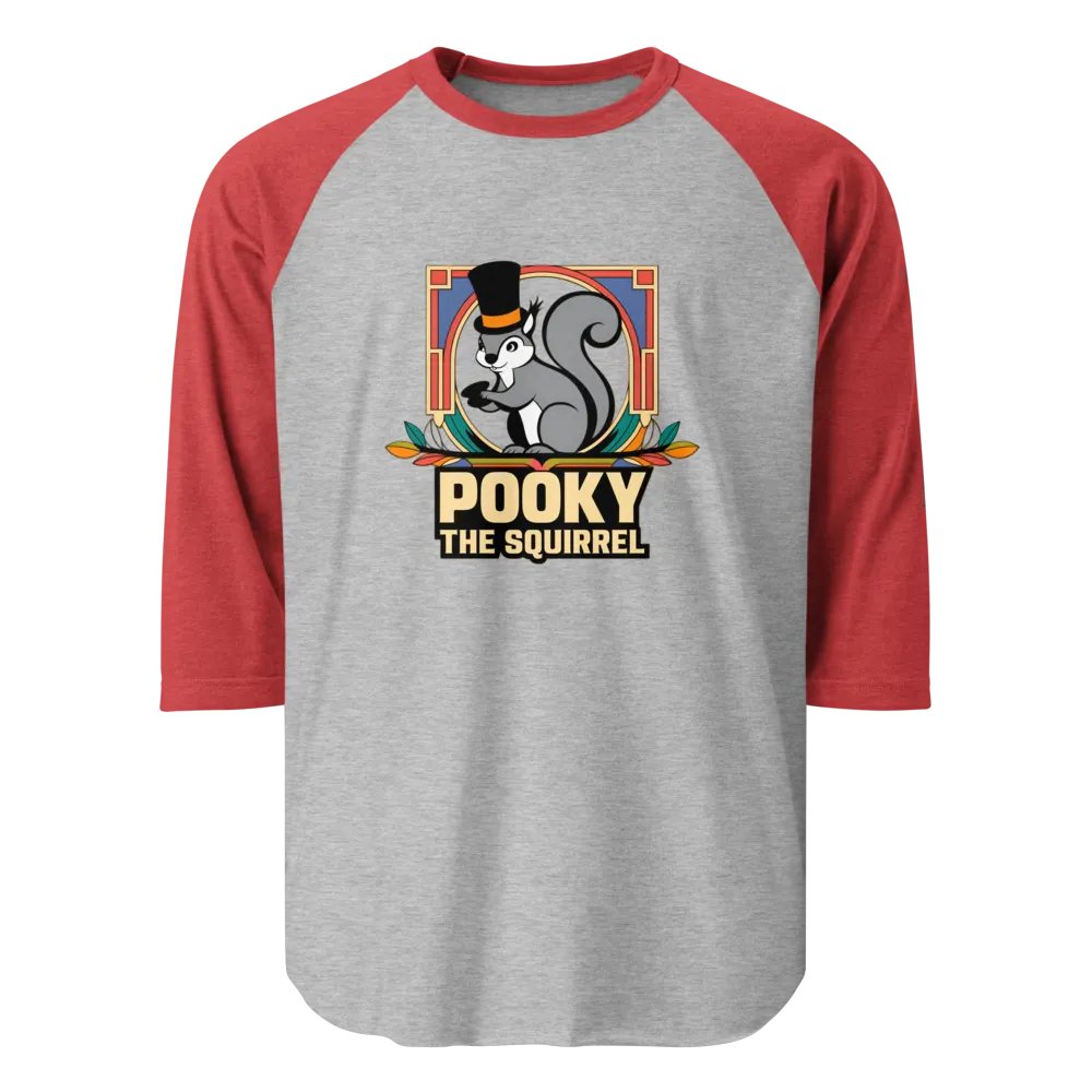 Top Hat Squirrel ¾ Sleeve Tee product image (1)