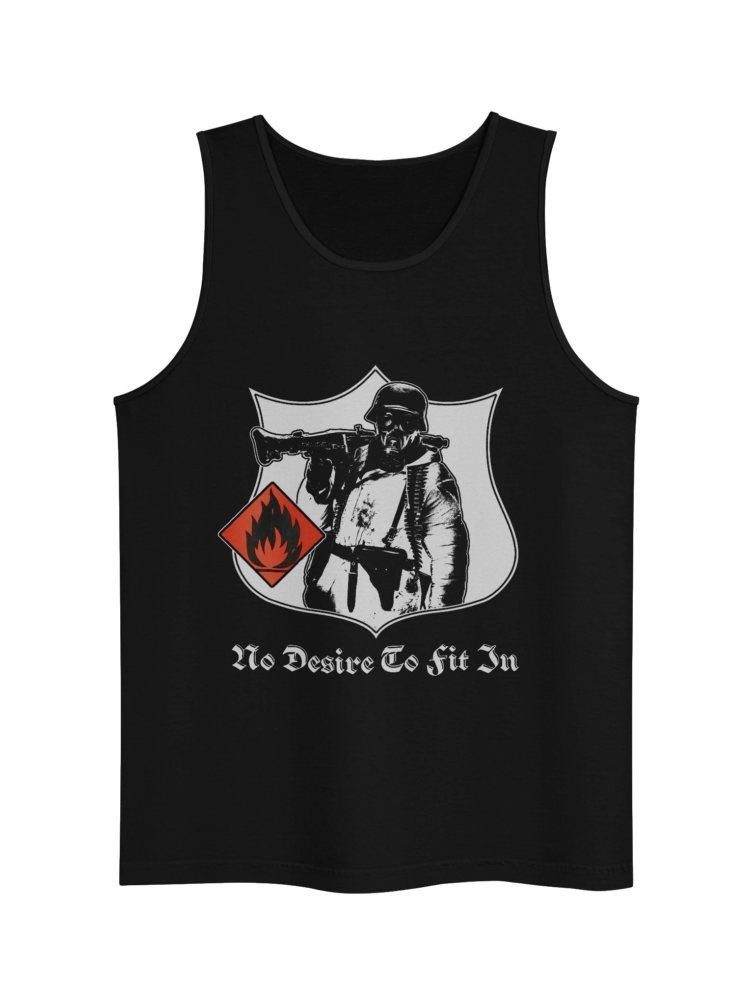 "NO DESIRE TO FIT IN" TANKTOP BACKPRINT product image (1)