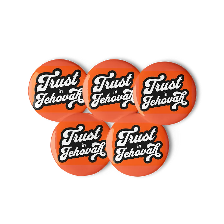 Trust in Jehovah Pin Button Set – Bold Orange Edition product image (1)