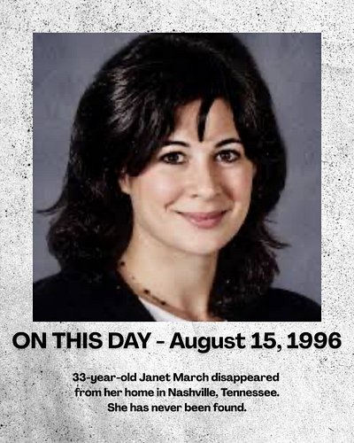 On August 15, 1996, Janet March disappeared from her home in Nashville, Tennessee.
The investigation into her disappearance w...