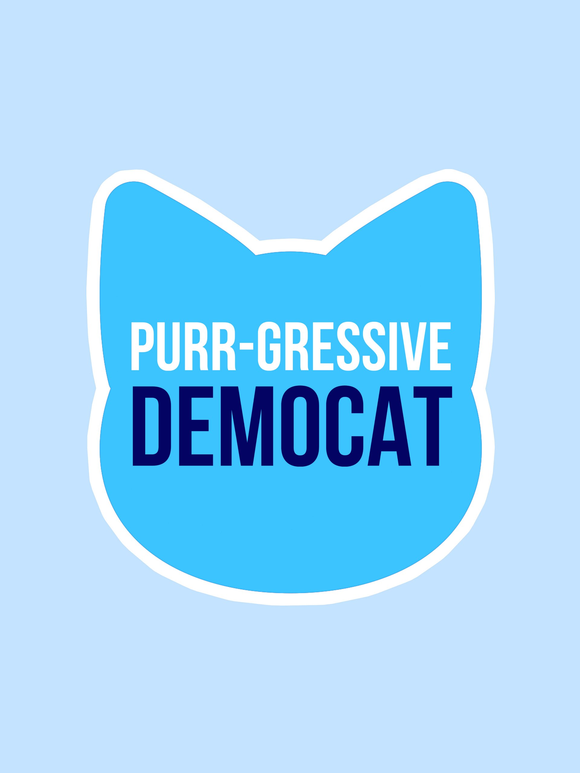 Purr-gressive DemoCAT sticker product image (1)