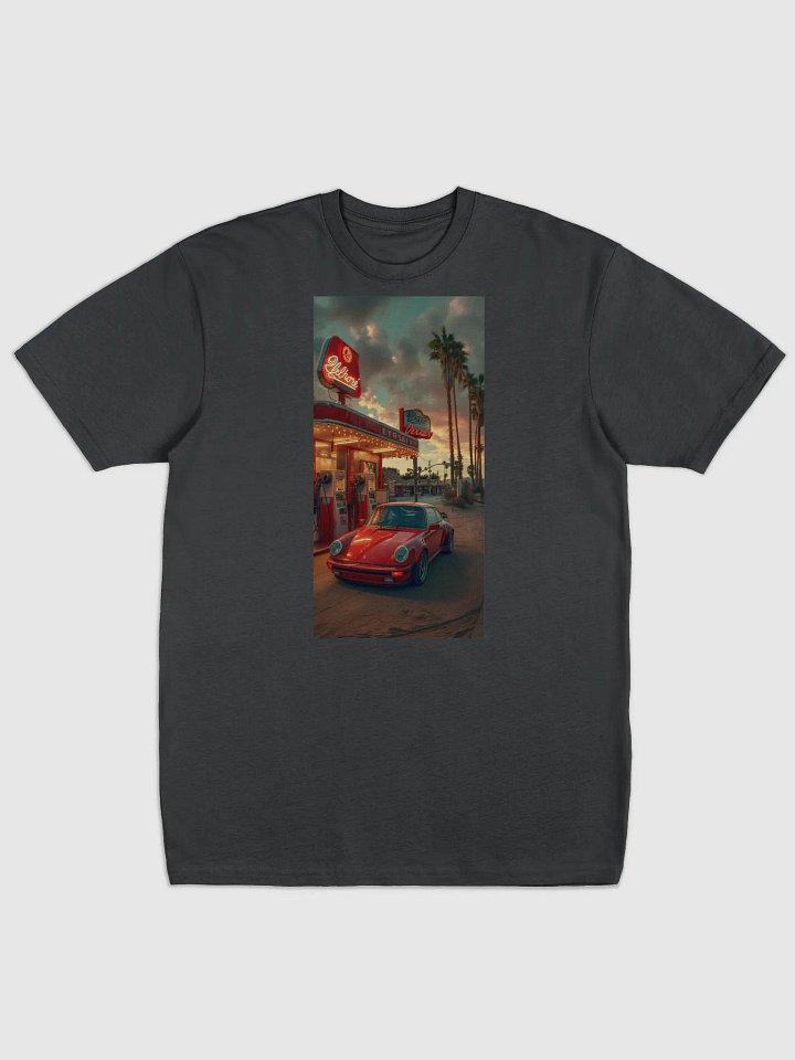 Retro Sunset Gas Station Tee product image (1)