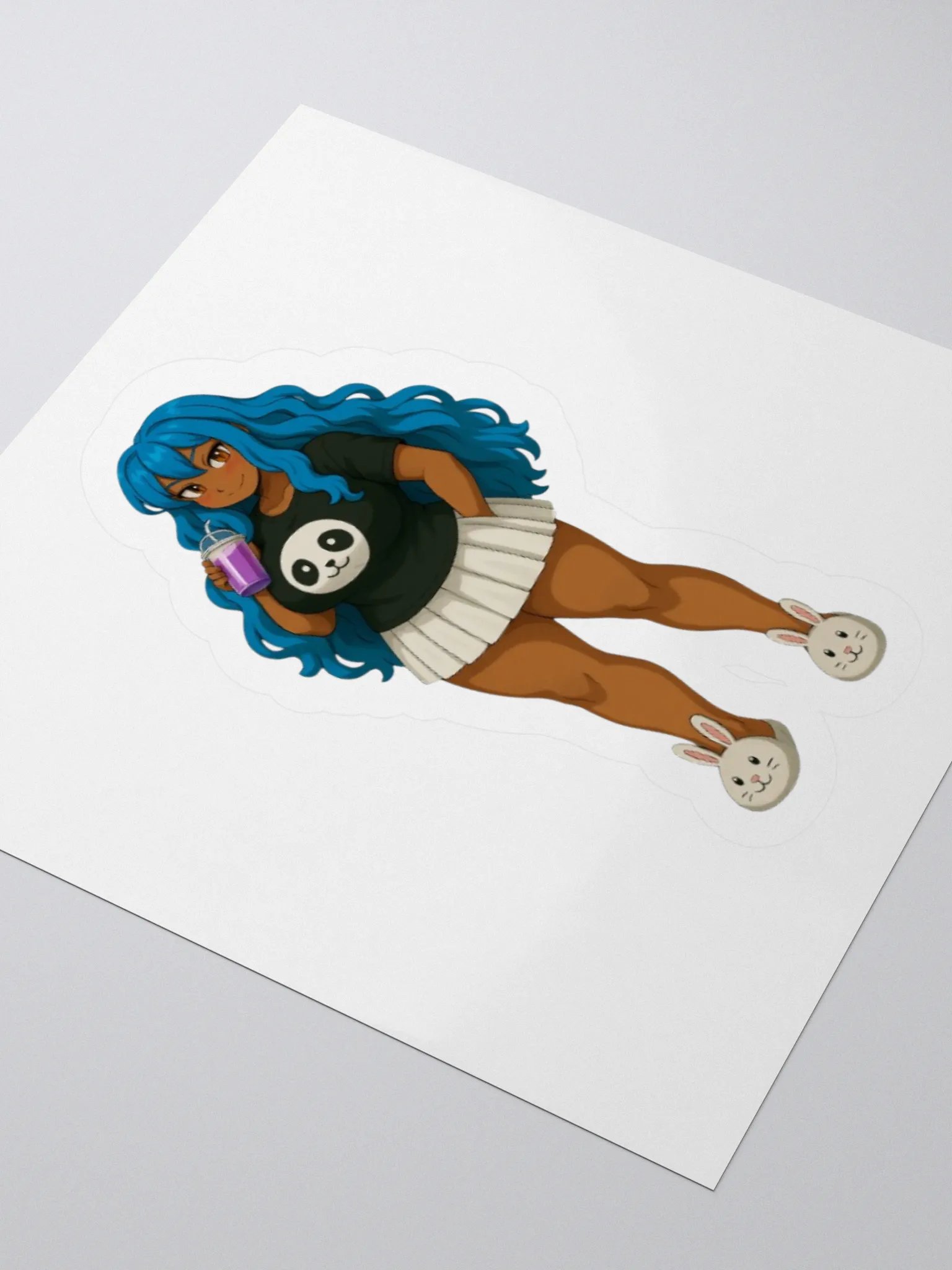 Blue-Haired Panda Delight Sticker product image (3)