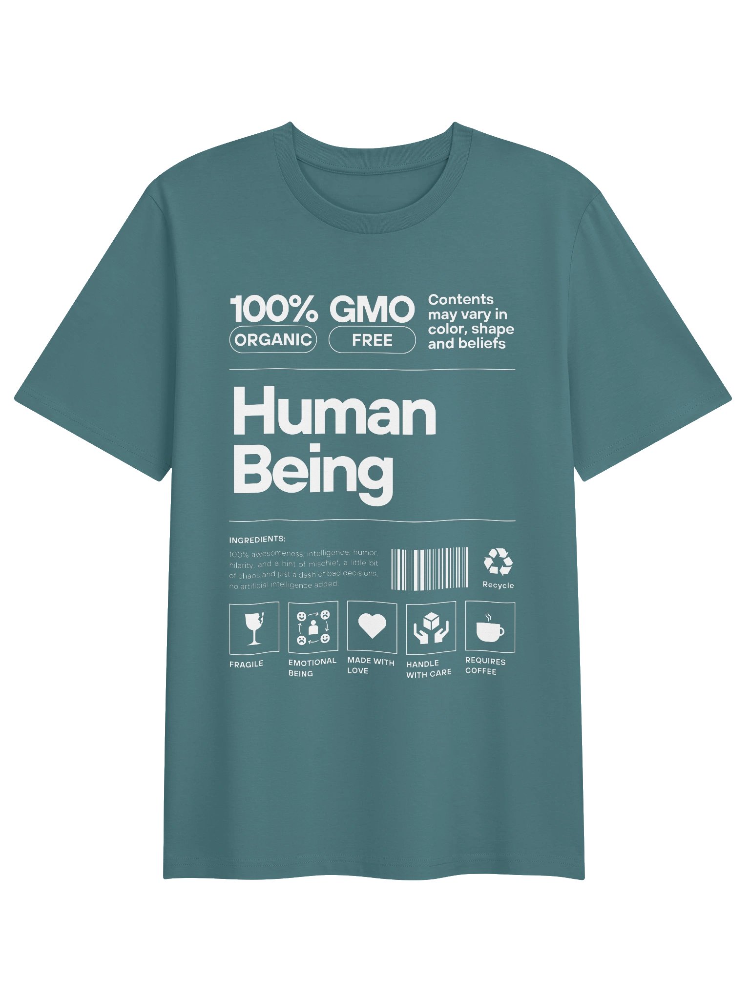 100% Human Being — Certified Organic -- Unisex Tee product image (2)