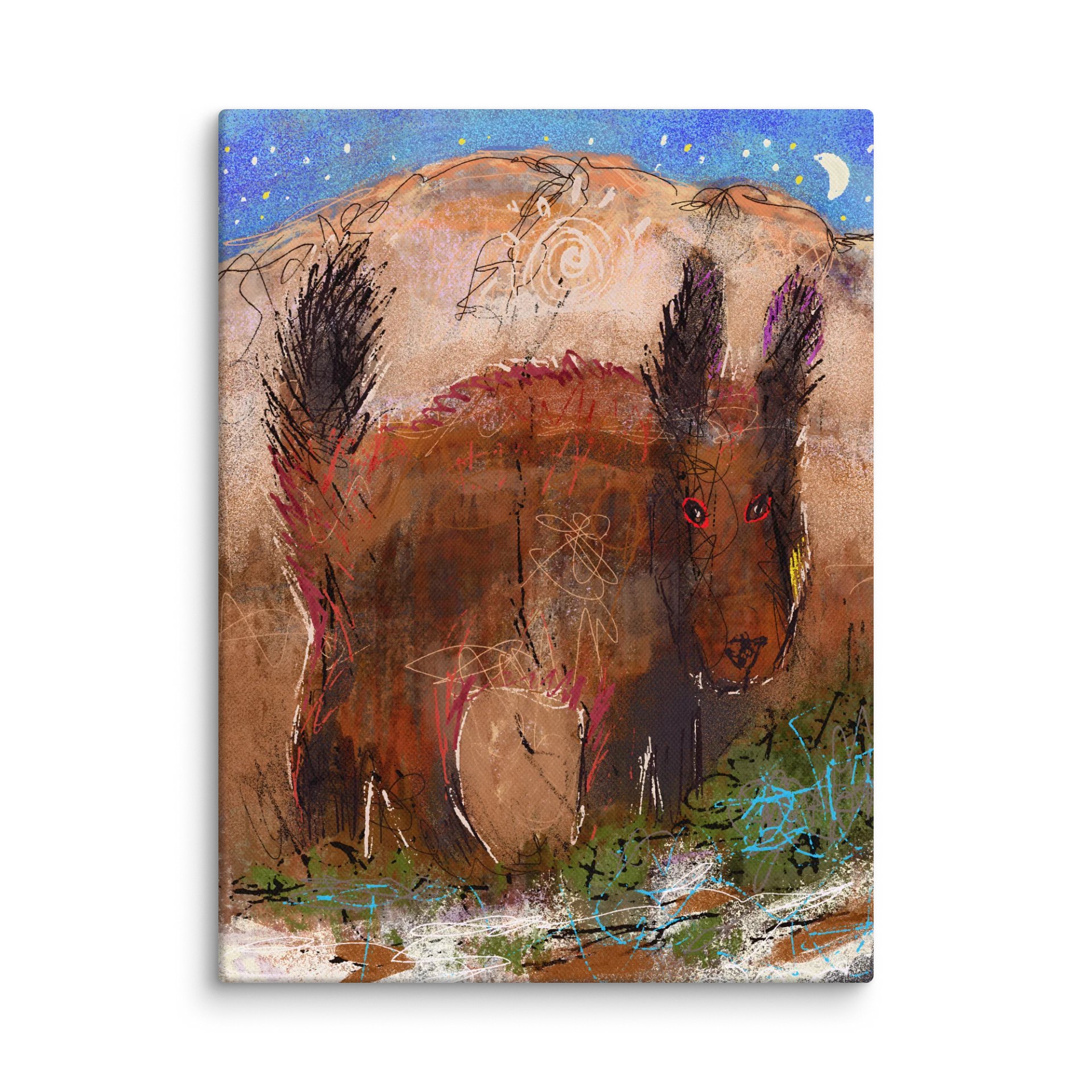 Weird Wolf Canvas product image (1)