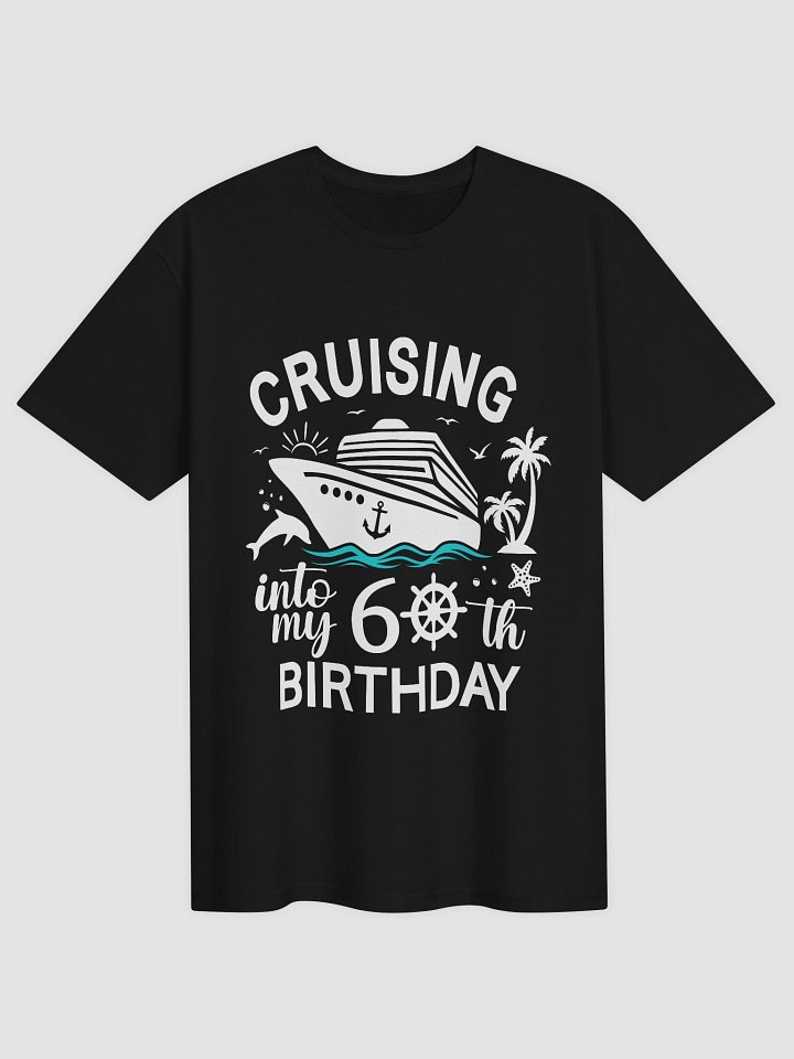Cruising Into My 60th Birthday Celebration Unisex Softstyle T-Shirt Dark Colours product image (3)