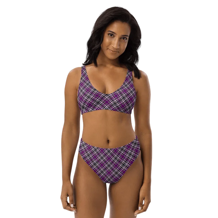 Purple, Gray, and Black Plaid Bikini product image (1)