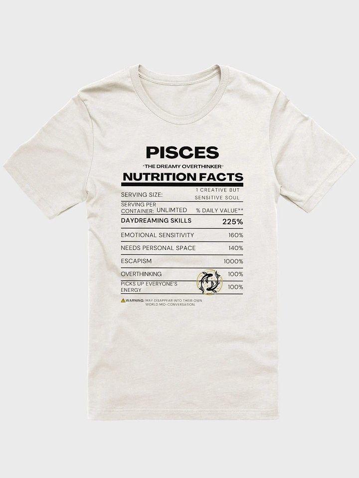 PISCES Nutrition Facts T-Shirt product image (1)