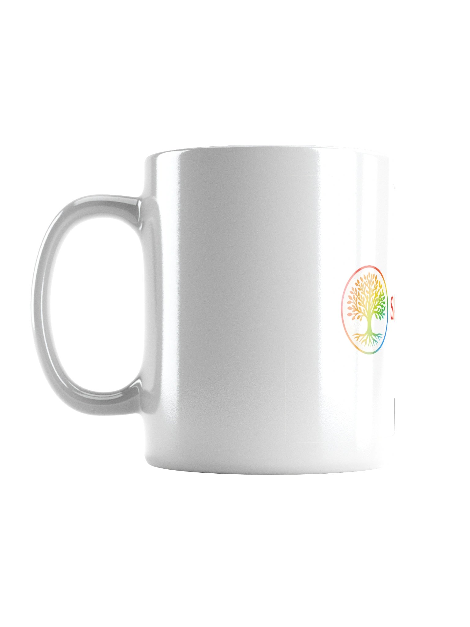 Rainbow Tree Logo White Glossy Mug product image (6)