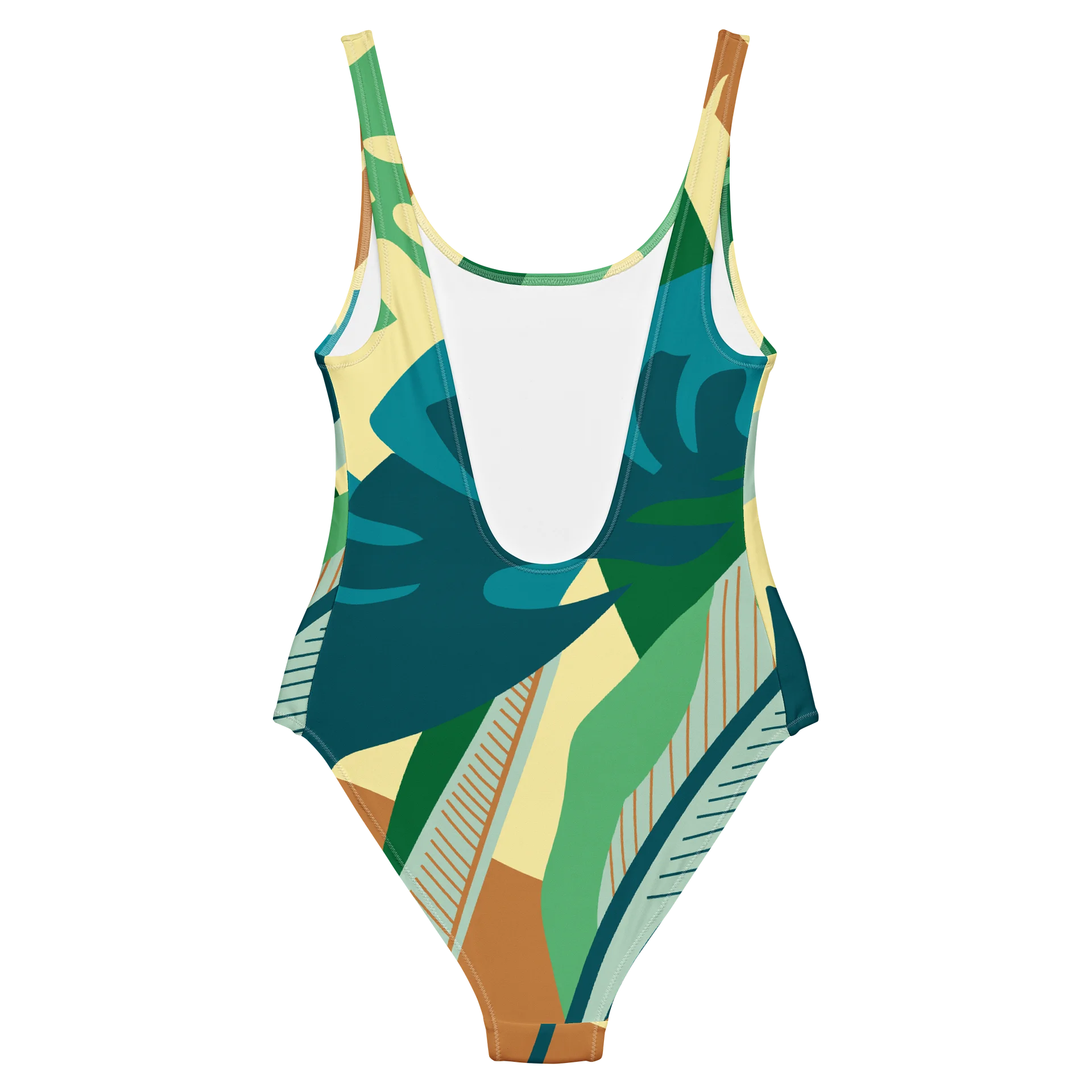 Tropical Leaf All-Over Print Swimsuit product image (9)