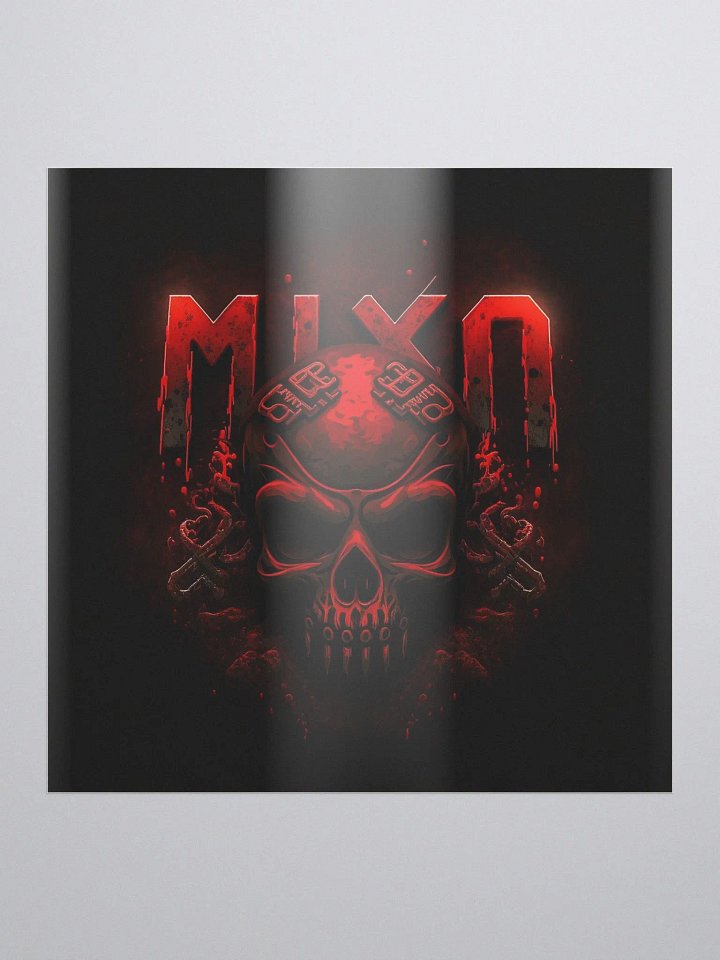 Mixo Dark Red Skull Sticker product image (1)