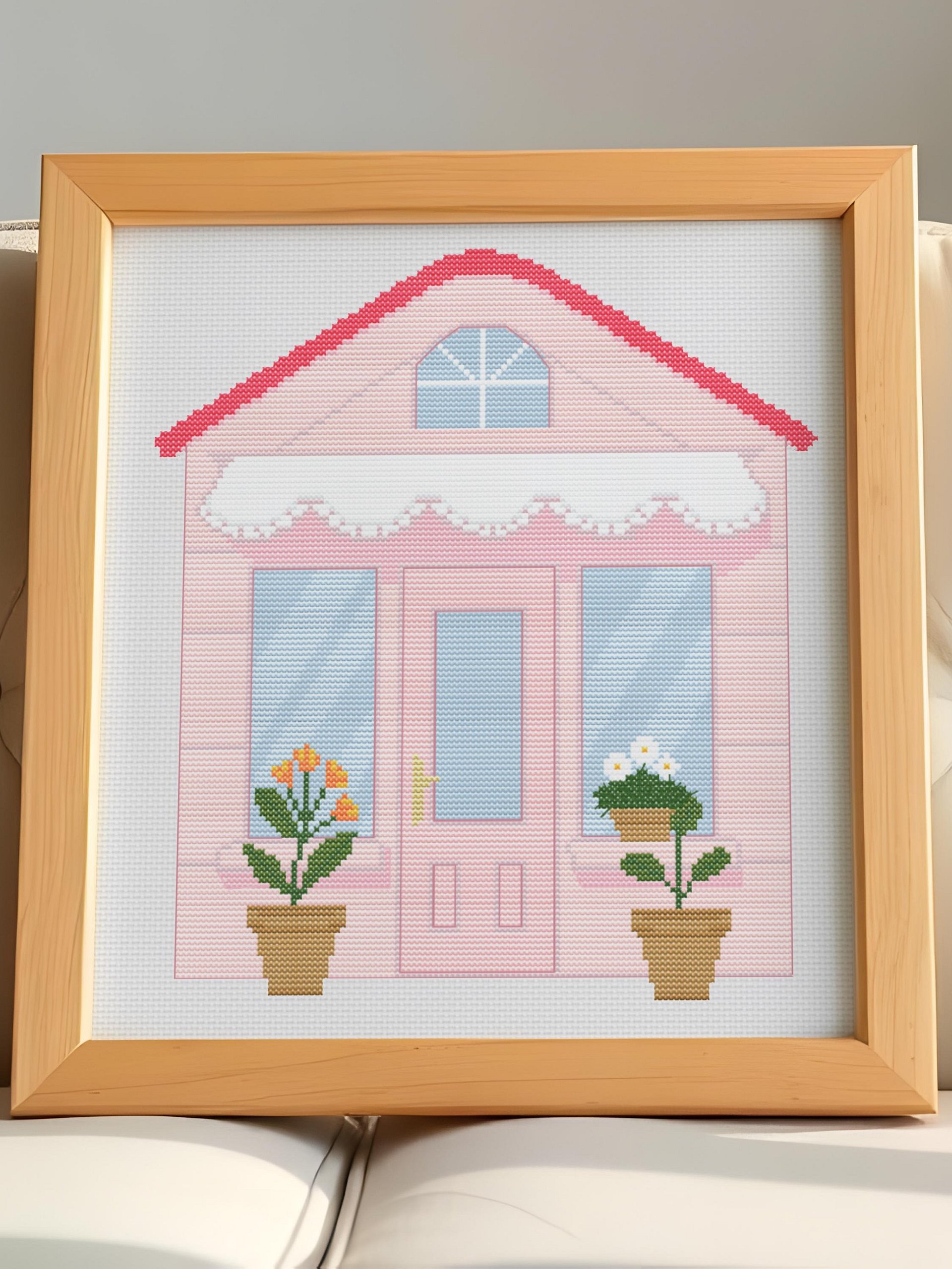 Pink Store Front Cross Stitch Pattern product image (7)