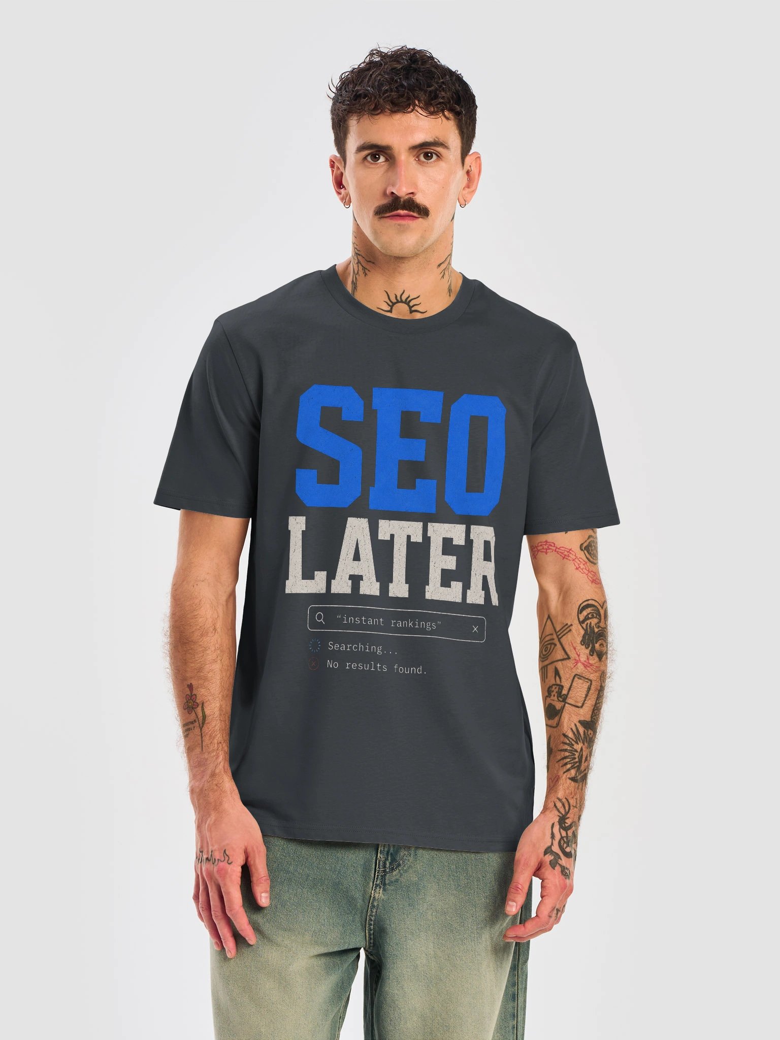 "SEO Later" Tee – Funny SEO Shirt | Varsity Search Bar Design product image (26)