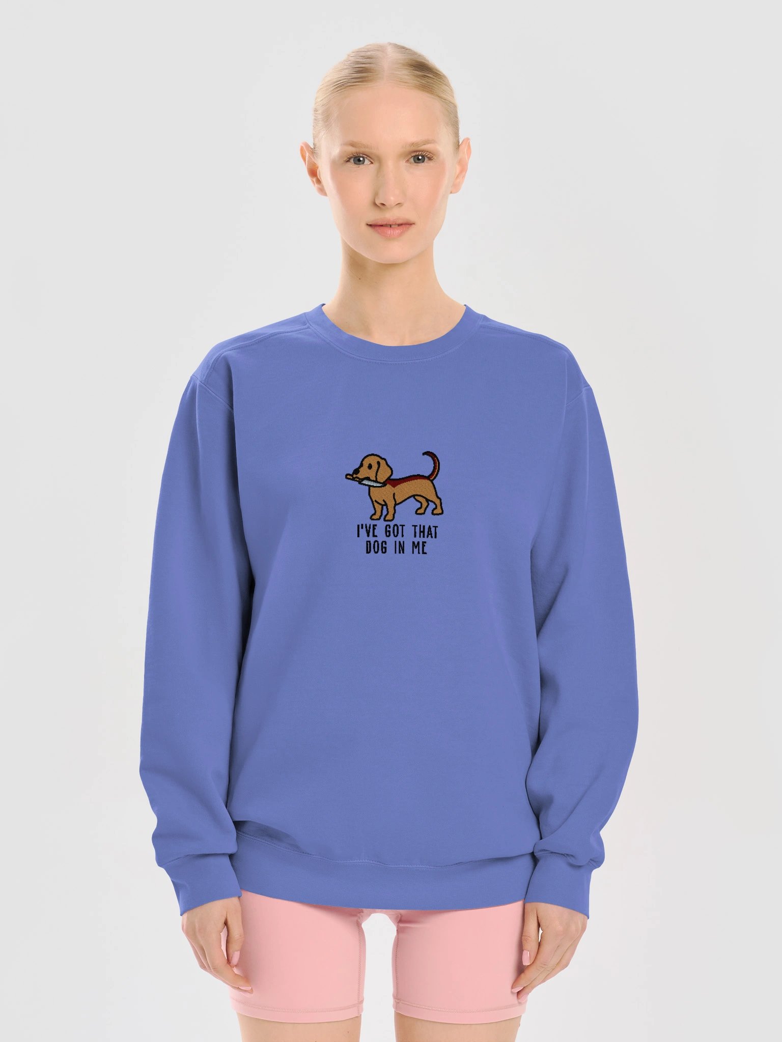 I've Got That Dog In Me Funny Chibi-Style Embroidered Premium Sweatshirt for Dachshund(Tan) Owners product image (13)