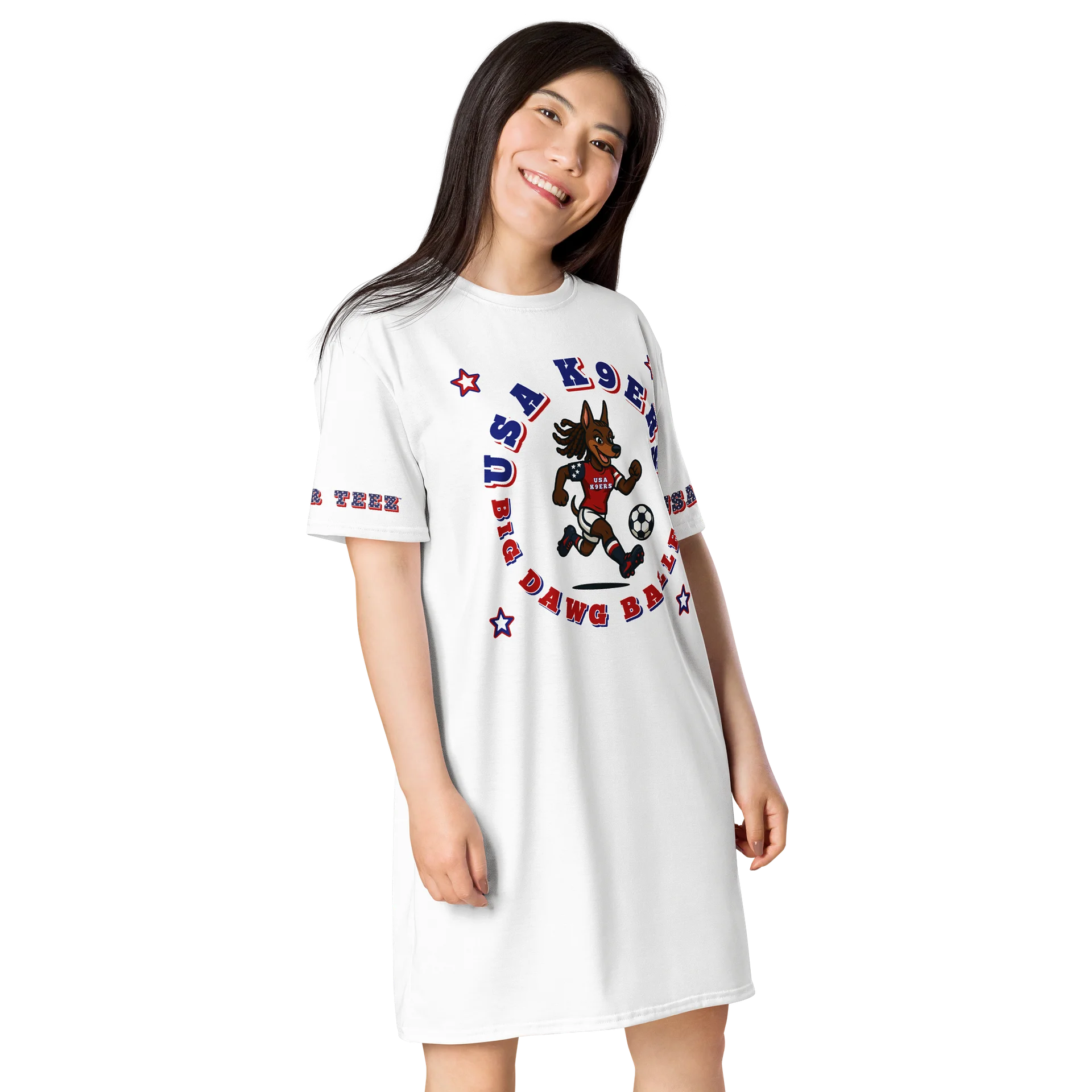 USA K9ERS Doberman Soccer T-shirt Dress product image (8)