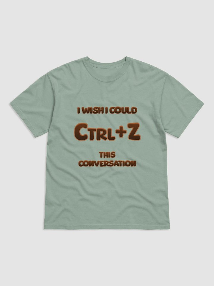 【Ctrl+Z】Orange Text Garment-Dyed Heavyweight T-Shirt product image (1)