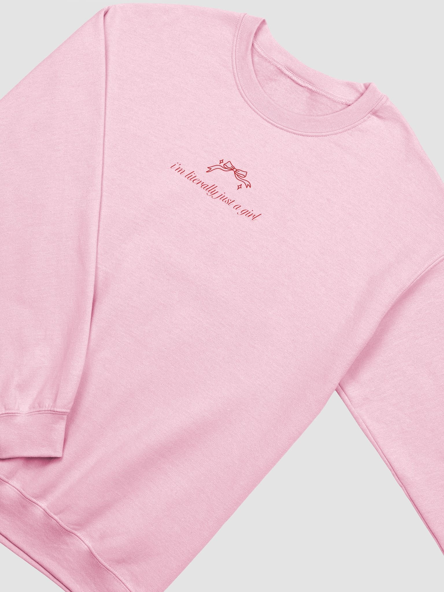 i'm literally just a girl printed crewneck [red lettering] product image (10)
