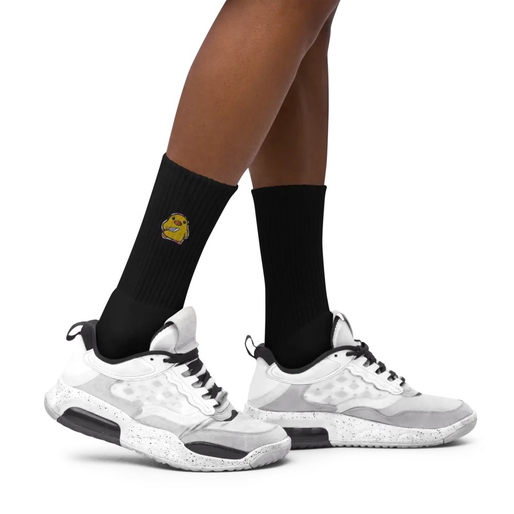 Stabby Duck Embroidered Socks product image (1)
