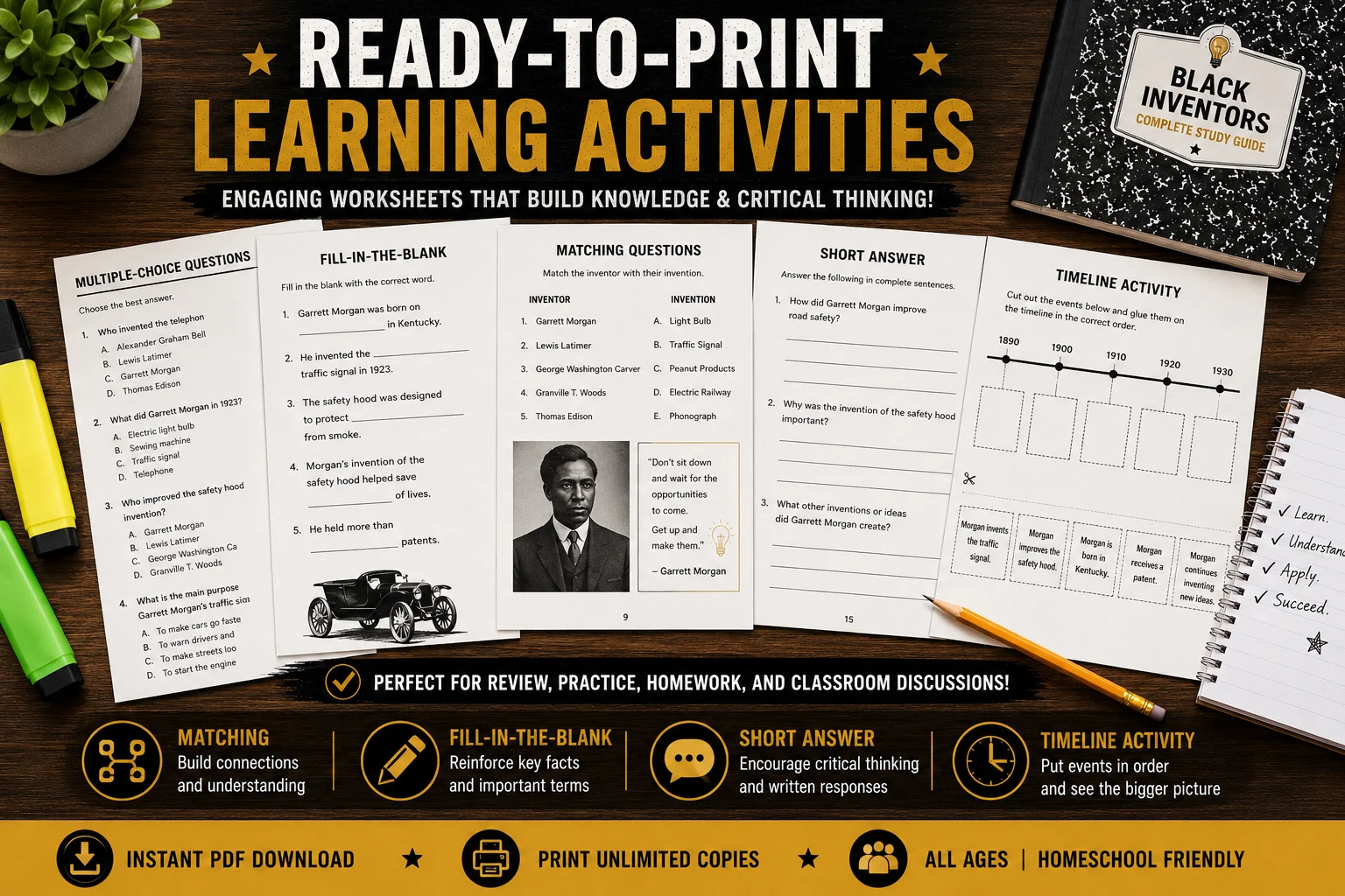 Black Inventors Complete Study Guide: The Inventors Behind Everyday Objects (Homeschool Edition) product image (3)