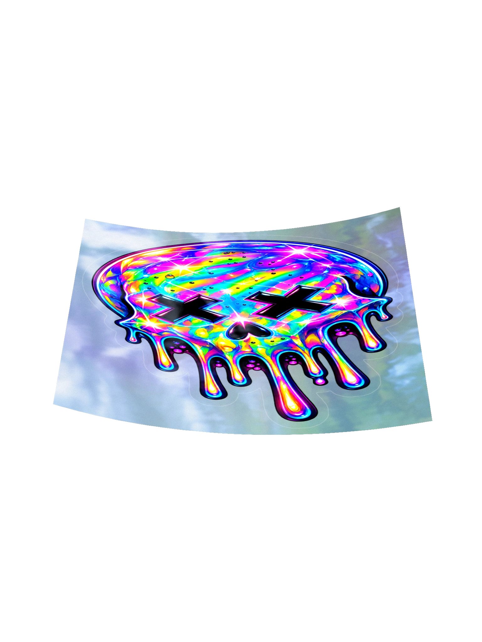 Neon Melt Skull Sticker – FM.01 - Fun Mode Collection product image (6)