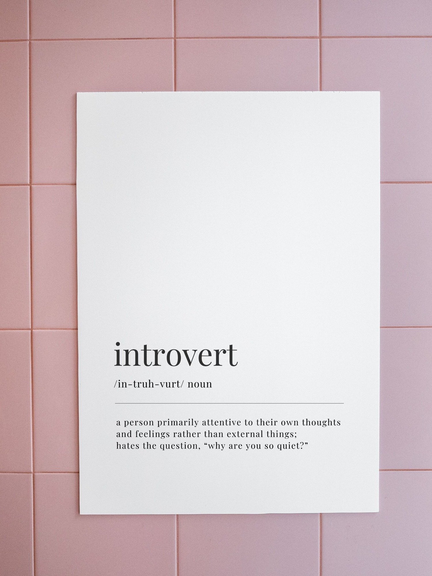 Introvert Definition Poster Print product image (2)