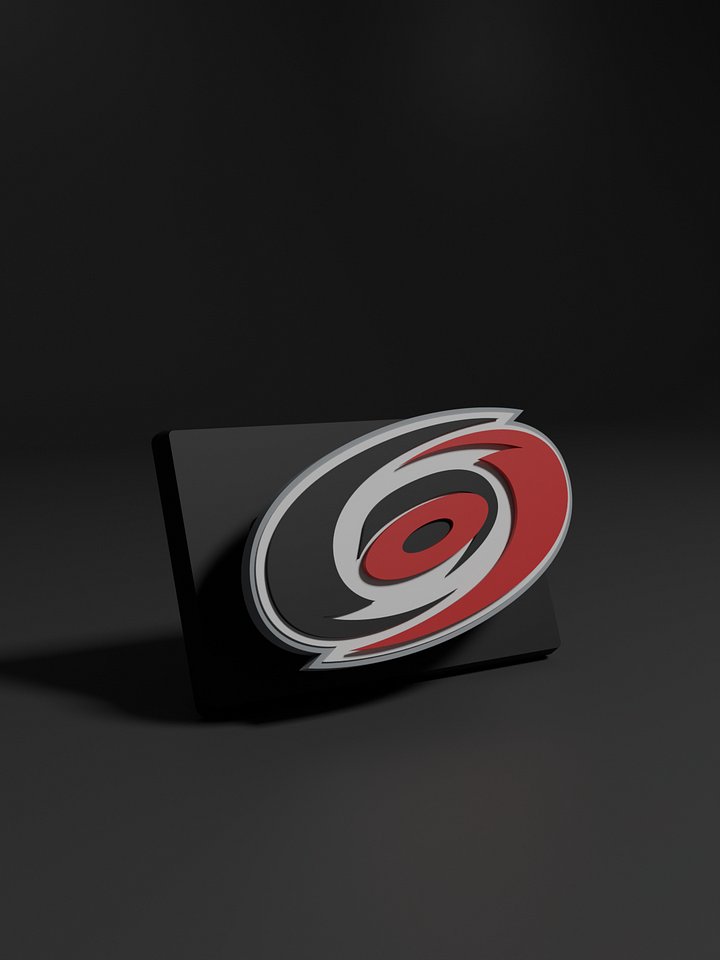 Carolina Hurricanes 3D Printed Floating Logo Sign (Digital File Only) product image (1)