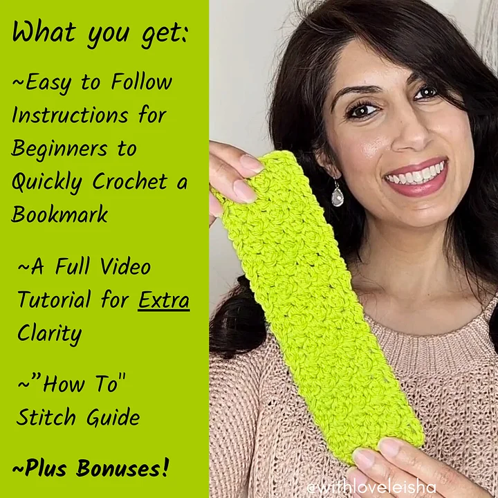 More Than a Bookmark Written Crochet Pattern for Beginners with Ad Free Video product image (1)