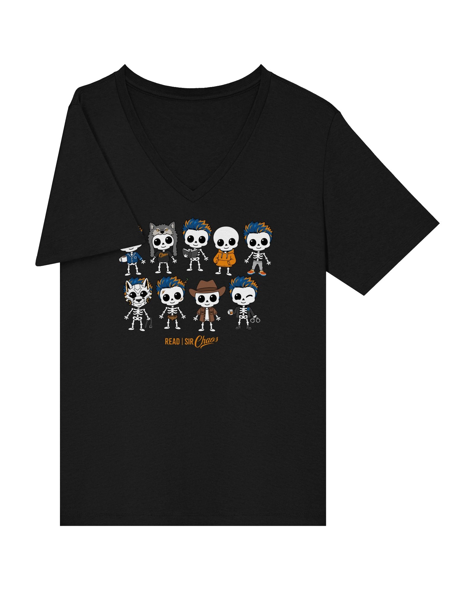 SkeleReads Halloween V-Neck Tshirt product image (14)