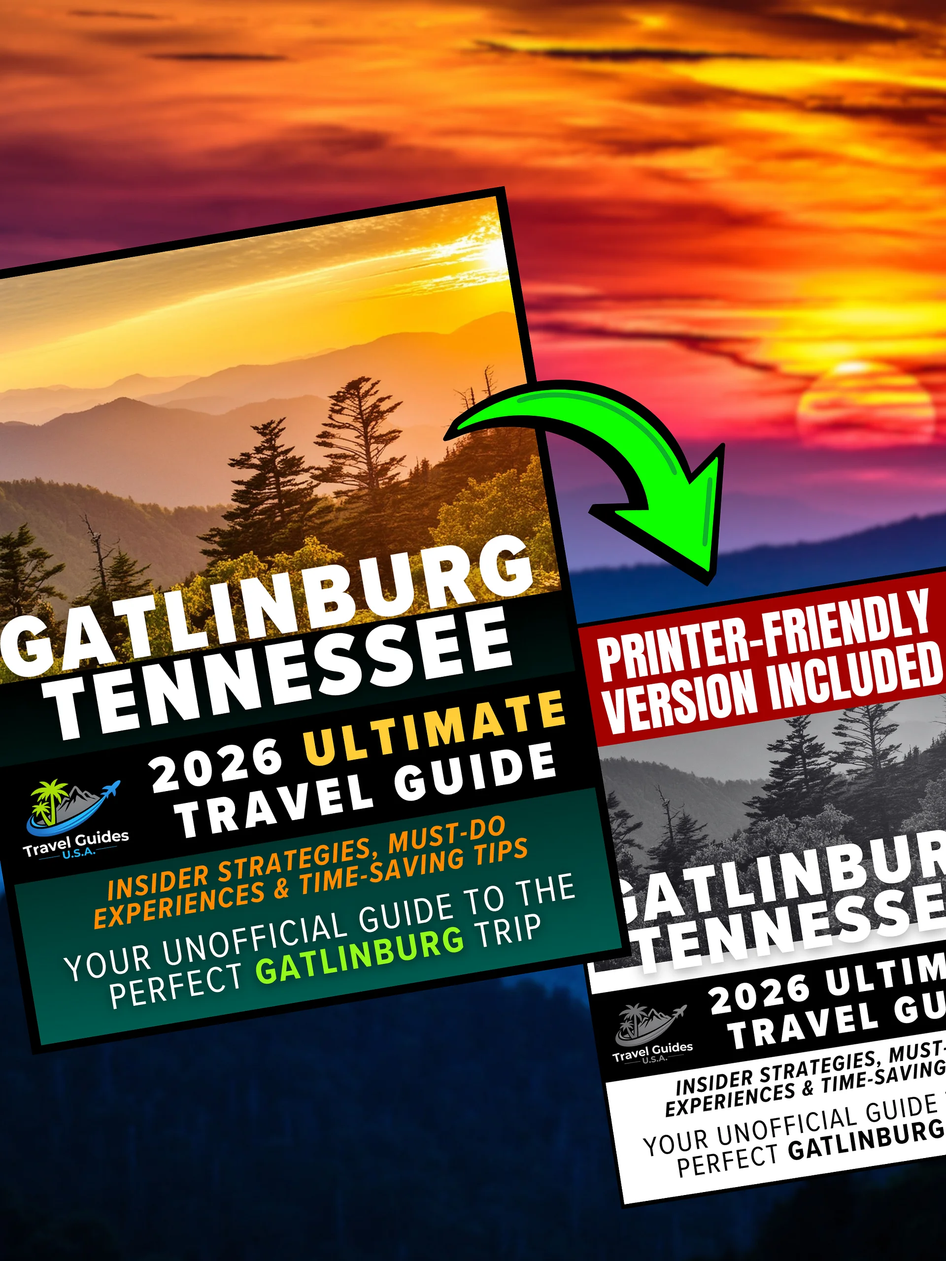 Gatlinburg Travel Guide 2026 | 66-Page Digital Guide + Printer-Friendly Version product image (1)
