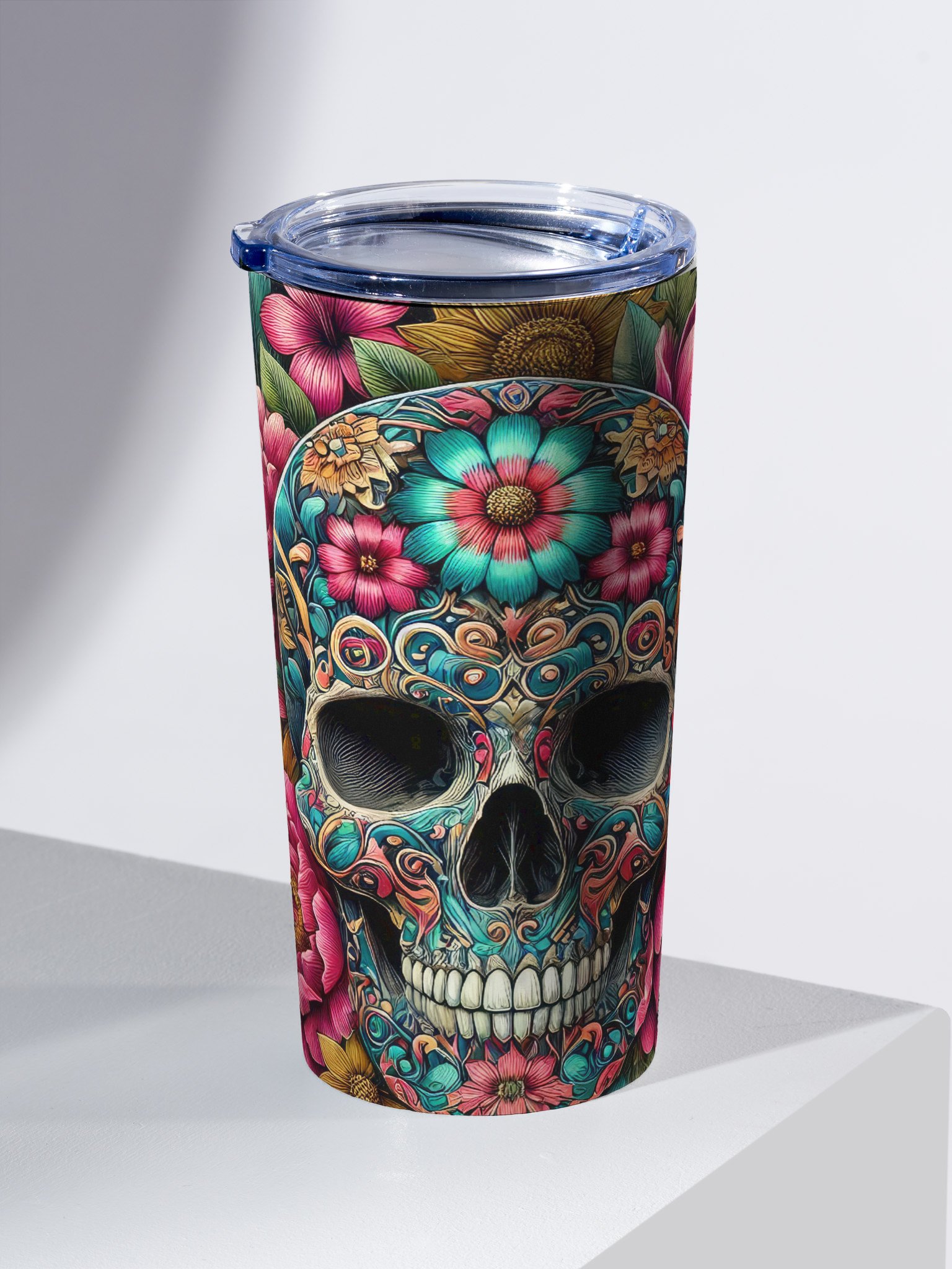 Festive Skull Stainless Steel Tumbler product image (2)