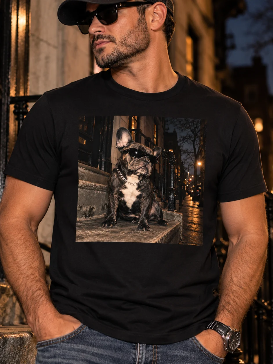 French Bulldog T-Shirt | Frenchie Graphic Tee | Streetwear Dog Shirt | Urban Dog Lover Tee product image (1)