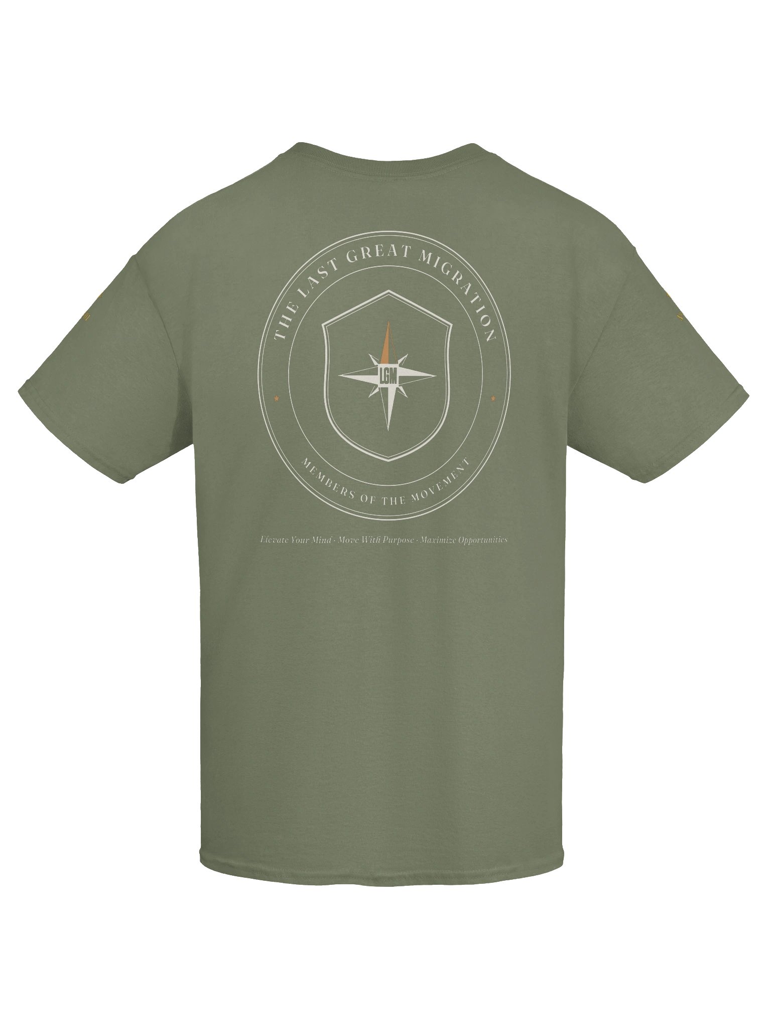 The Signature Tee in Olive Drab, Ivory Lettering product image (8)