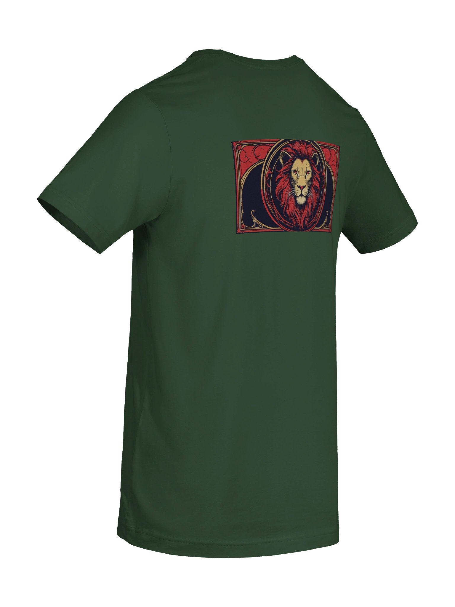 Leo - Gothic Zodiac, Red Graphic on the back T-Shirt. product image (53)