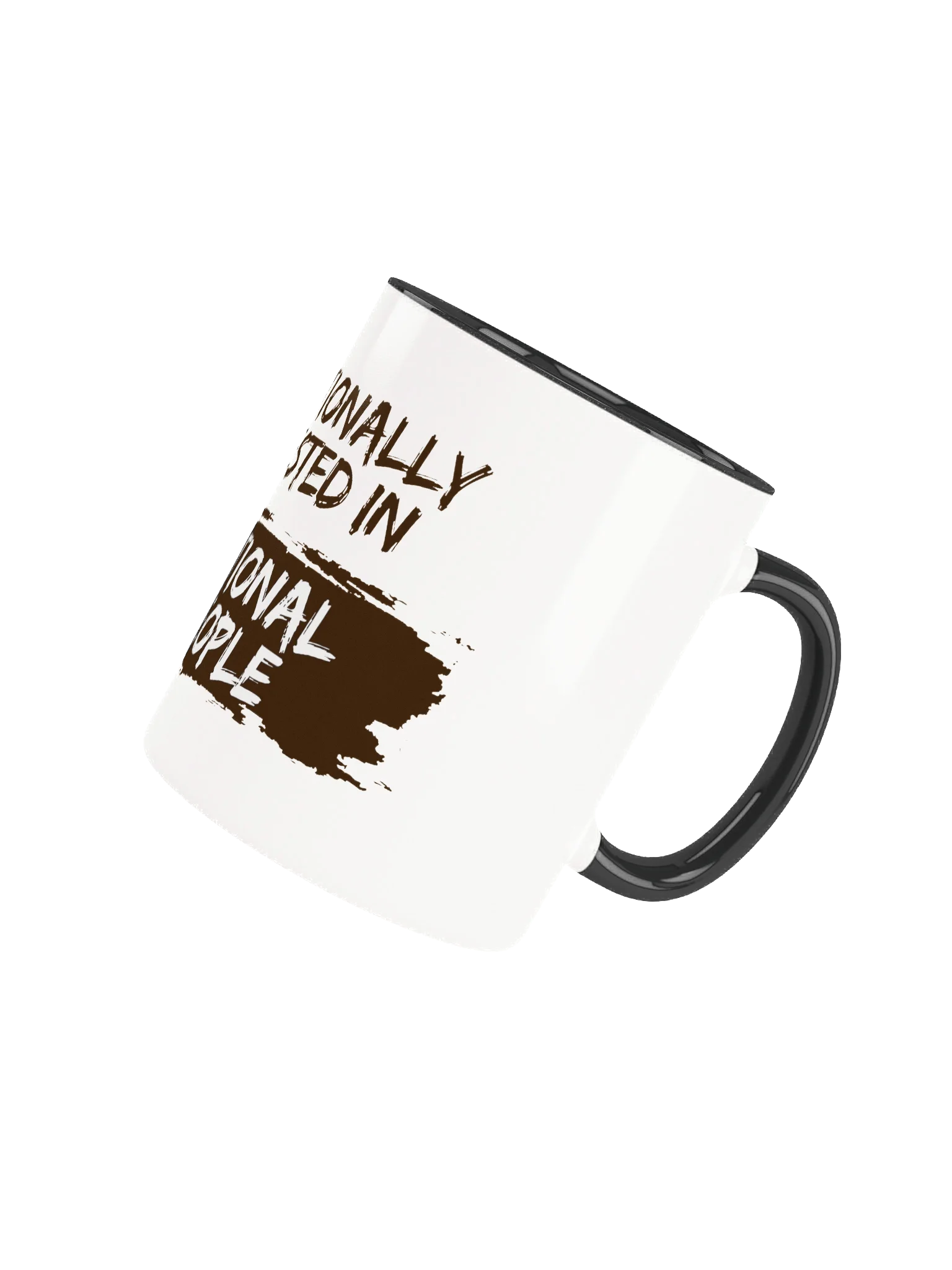 Emotionally Invested in Fictional People - Black & White Glossy Mug product image (4)