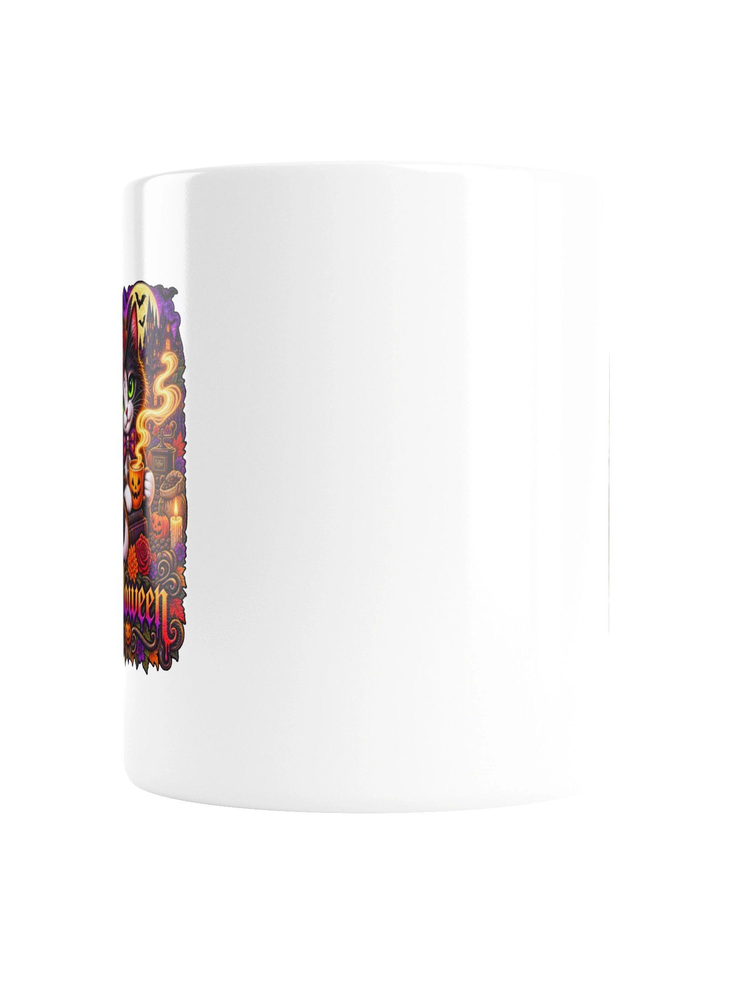 Black Cat Halloween Mug – Witchy Cat Coffee Cup product image (5)