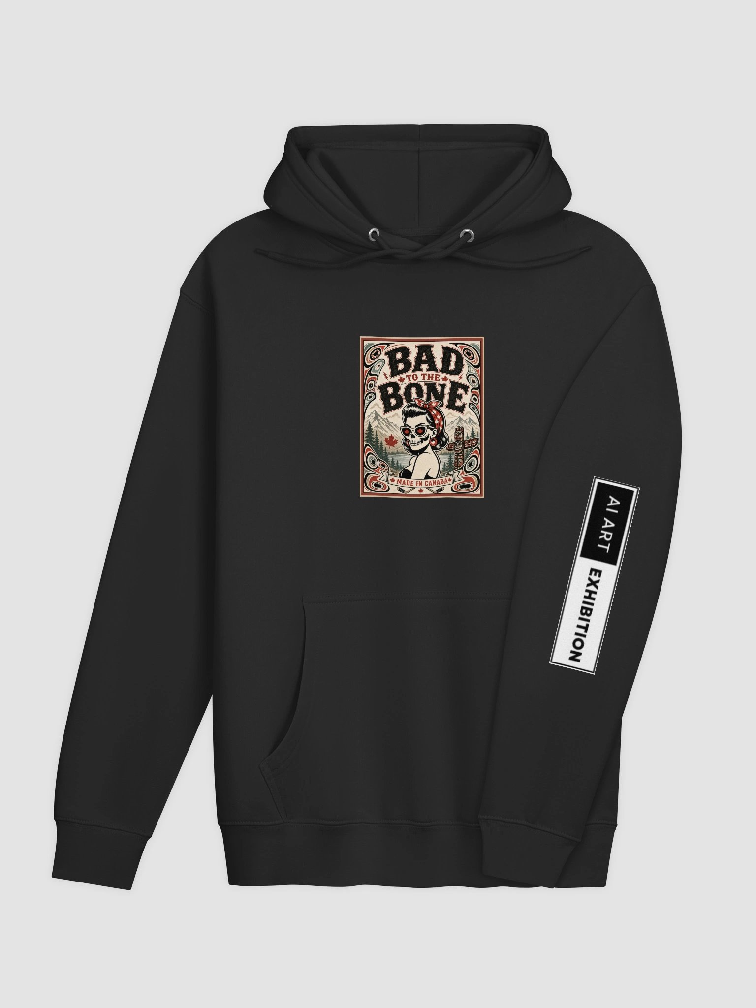 Women "BAD TO THE BONE" premium pullover hoodie product image (4)