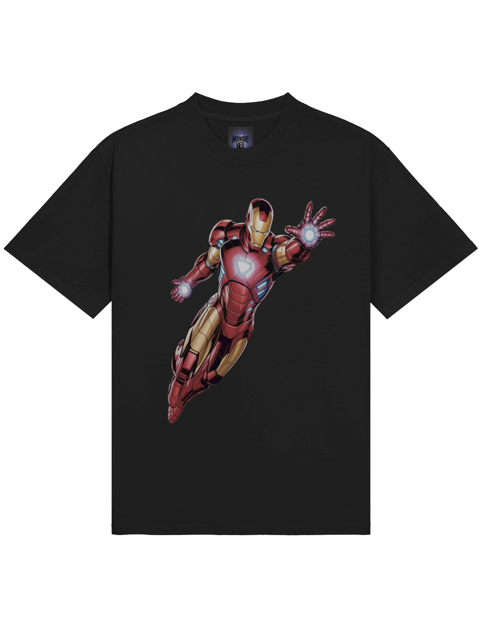 Arc Reactor Eclipse: Iron Man Oversized Faded T-Shirt product image (5)